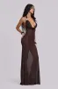 Moara Knit Plunge Maxi Dress sold by Jaded London