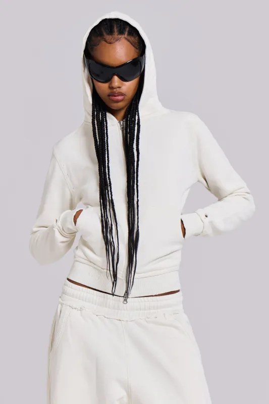 White Mini Monster Hoodie sold by Jaded London