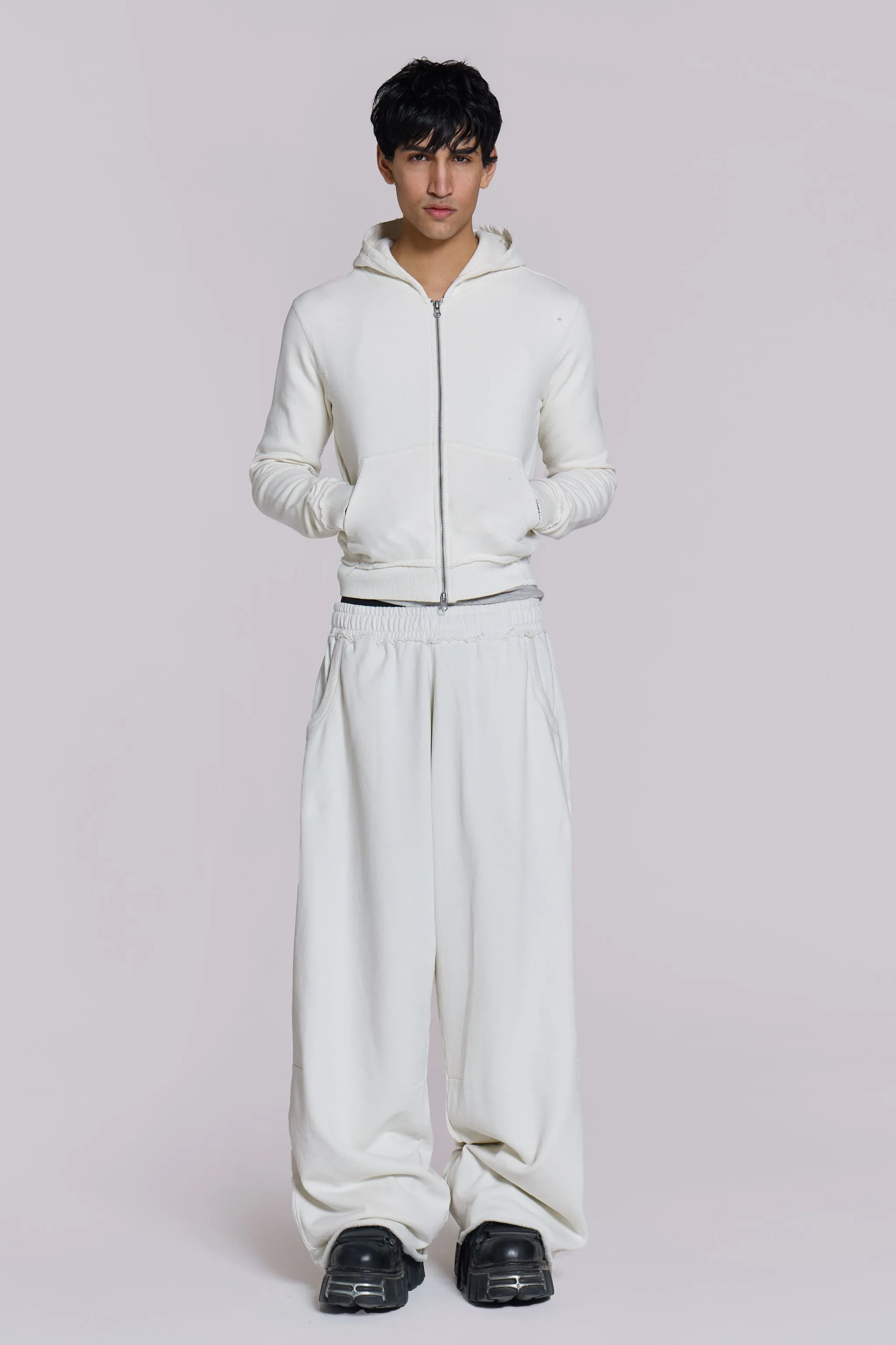White Baggy Monster Joggers sold by Jaded London product image thumbnail 2