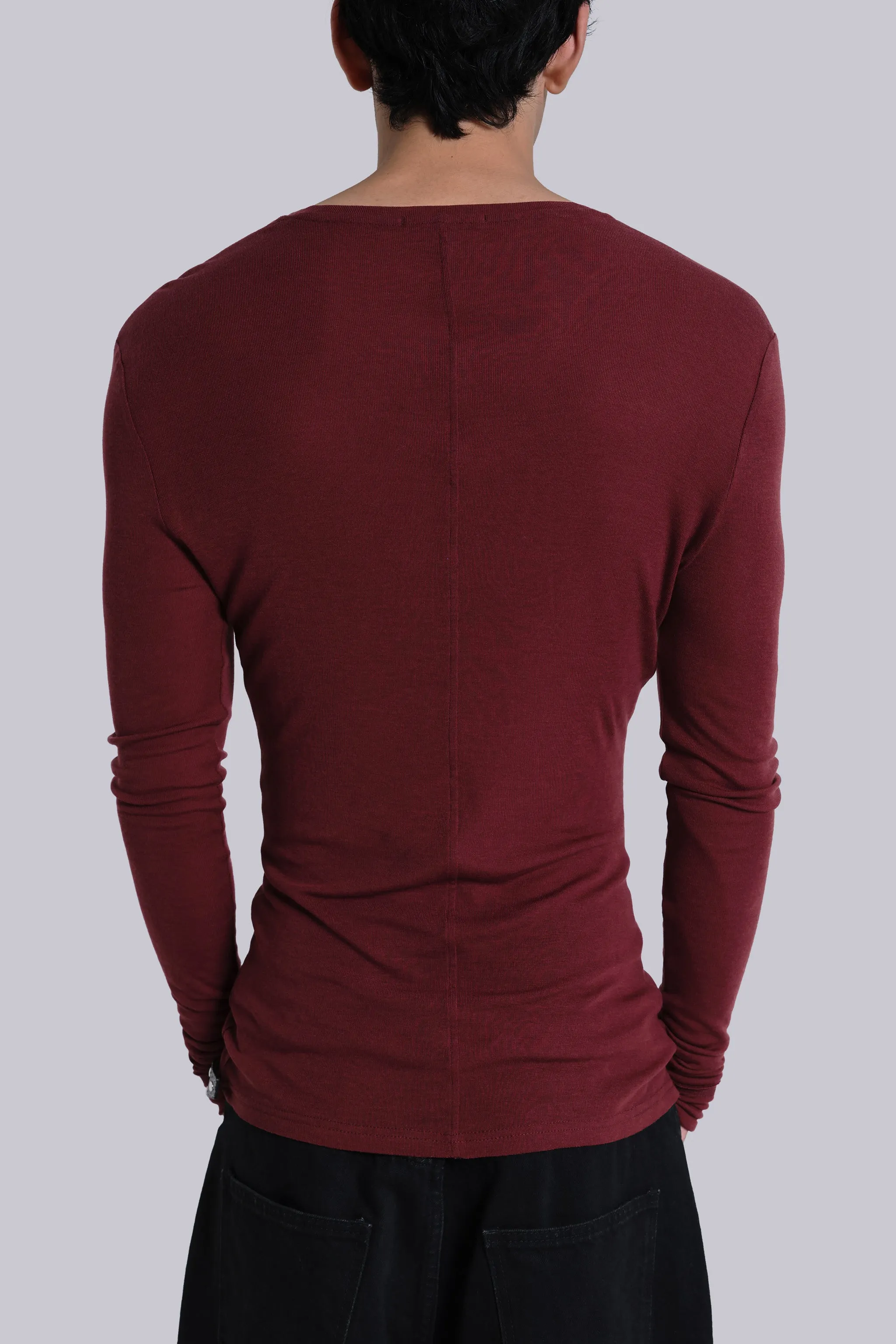 Burgundy Haze Long Sleeve Top sold by Jaded London product image thumbnail 5