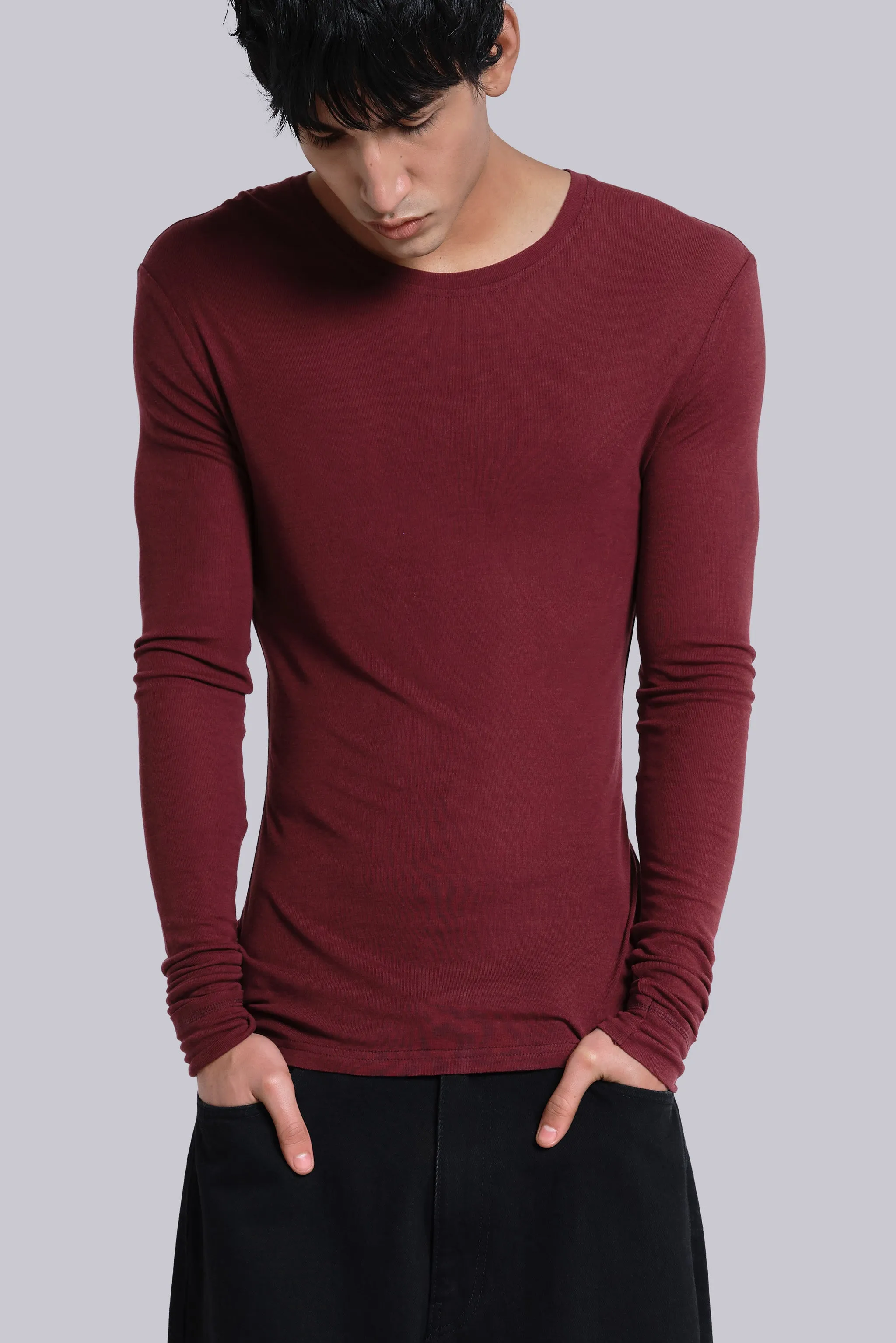 Burgundy Haze Long Sleeve Top sold by Jaded London product image thumbnail 3