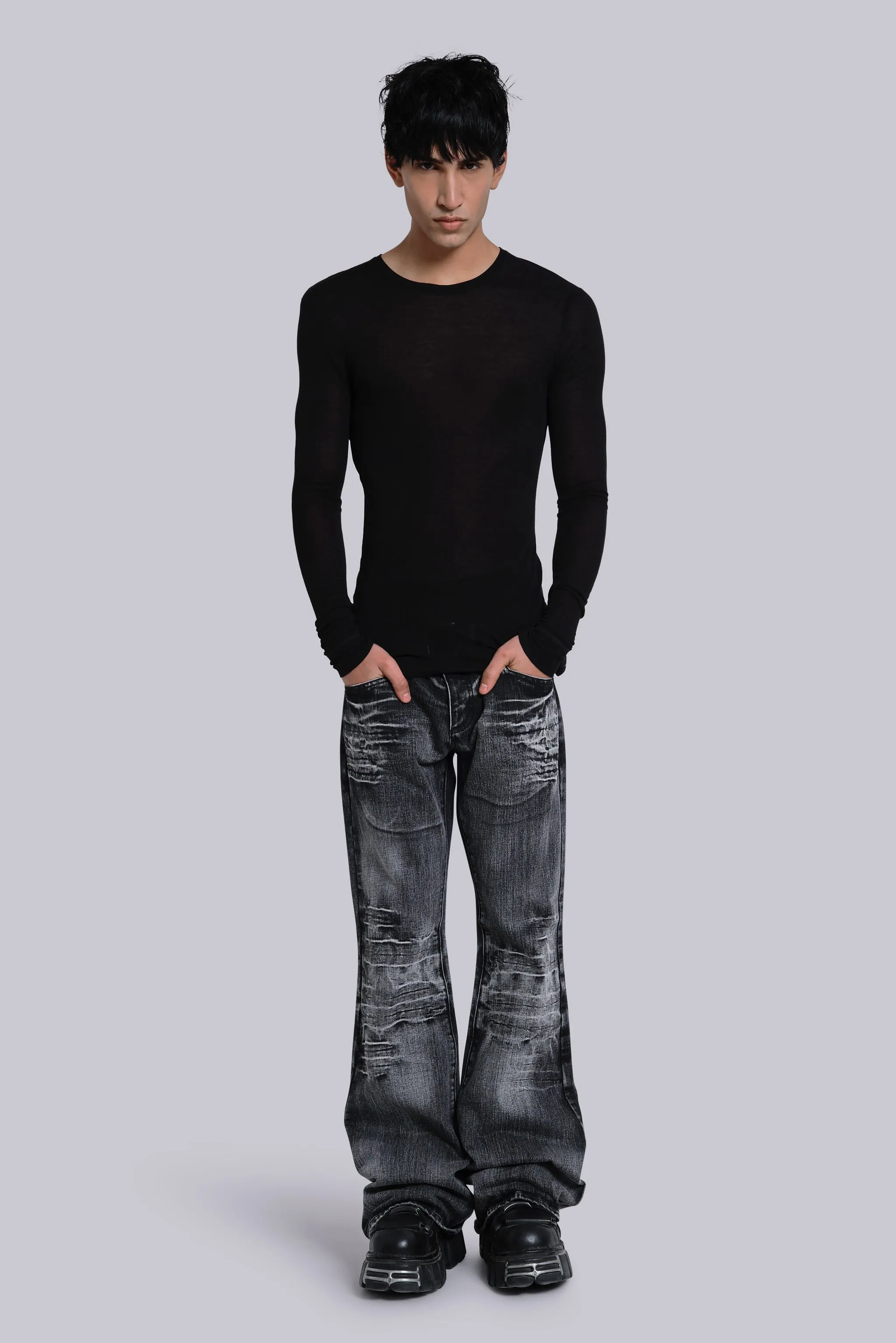 Black Haze Long Sleeve Top sold by Jaded London product image thumbnail 2