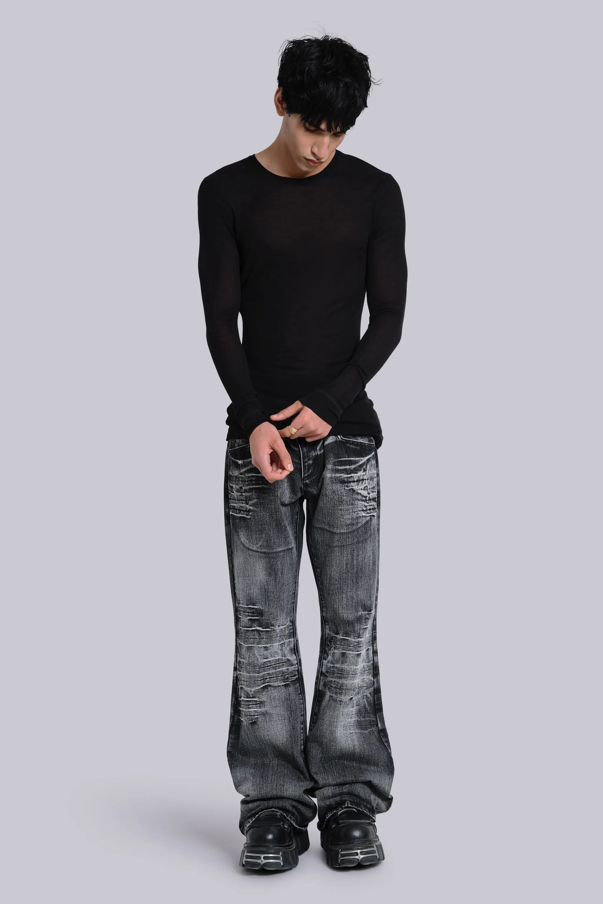 Black Haze Long Sleeve Top sold by Jaded London product image thumbnail 3