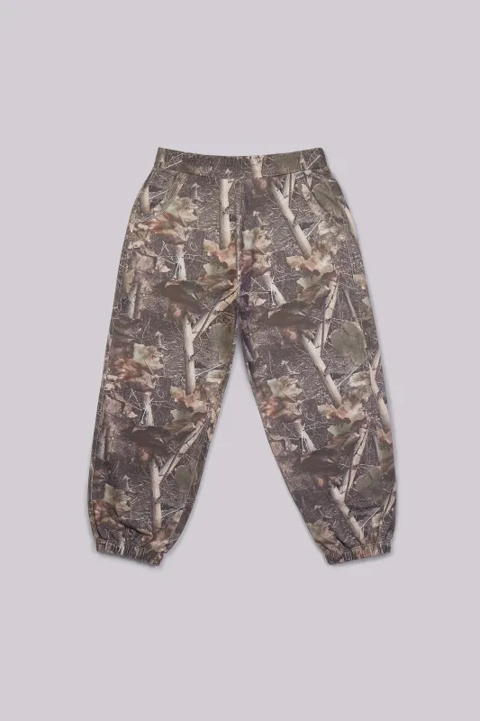Woodland Camo Baggy Cuffed Monster Joggers sold by Jaded London