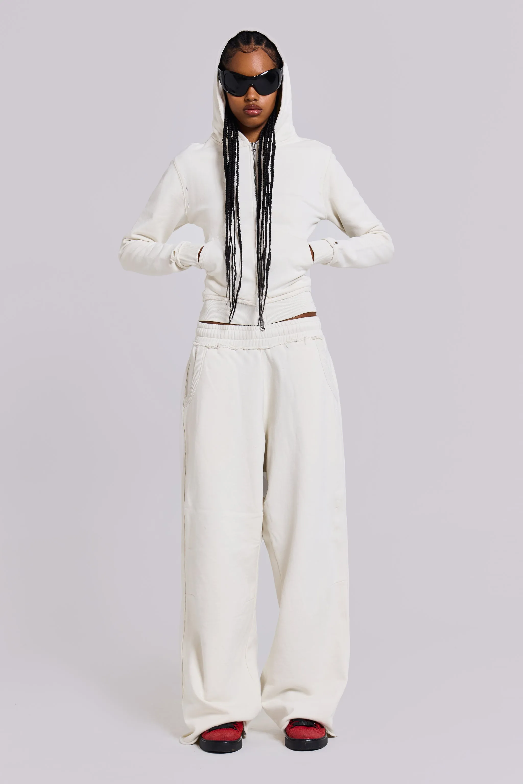 Off White Baggy Monster Joggers sold by Jaded London product image thumbnail 4