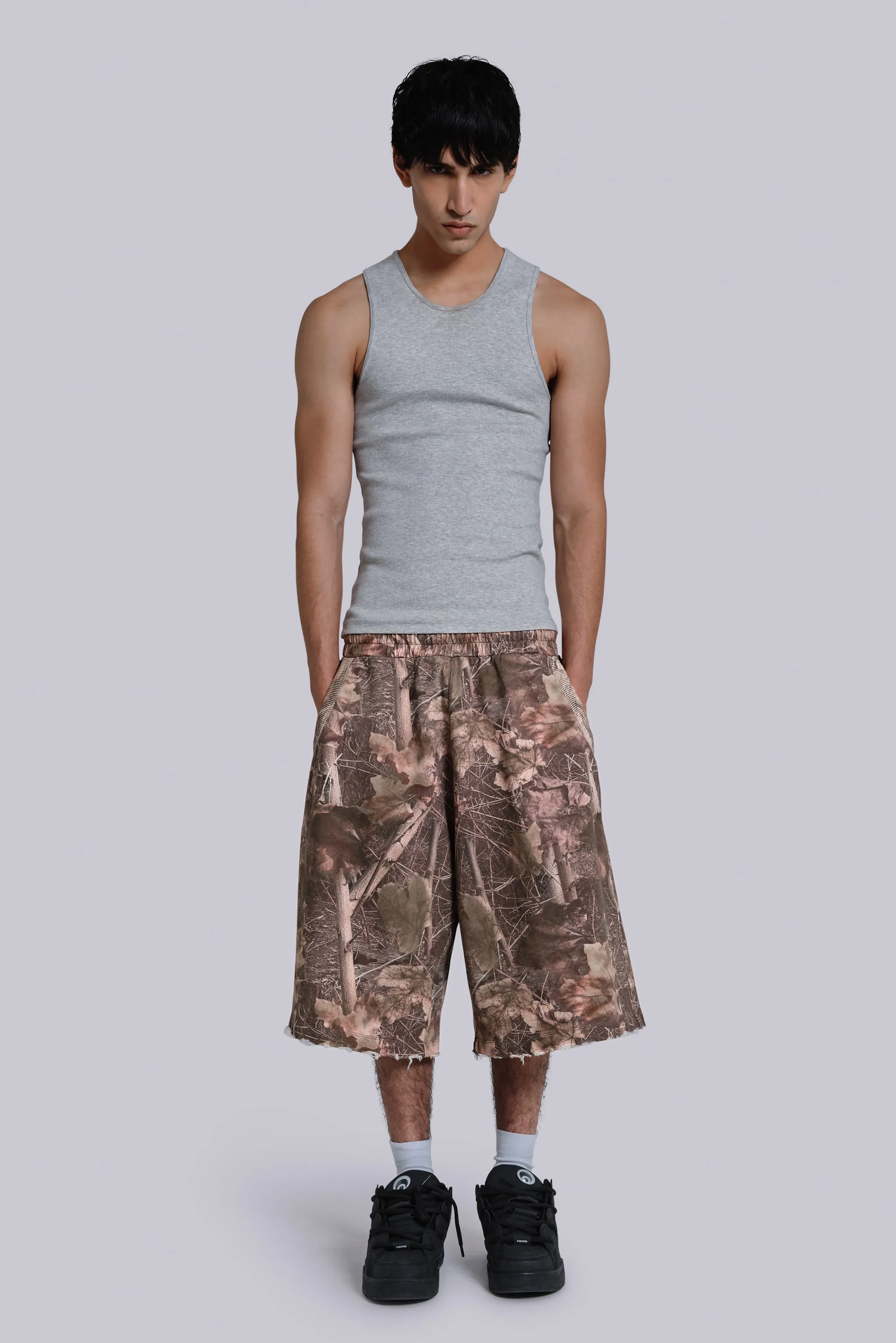 Woodland Camo Monster Jogger Shorts sold by Jaded London product image thumbnail 3