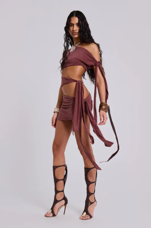 mena asymmetric mini dress Mena Asymmetric Mini Dress in Sienna | Jaded London