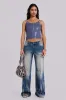 Hunter Loose Straight Leg Jeans in Blue Wash sold by Jaded London