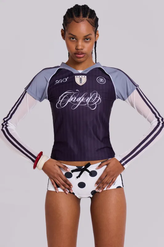 Not Your Fan Double Layer Football Top sold by Jaded London