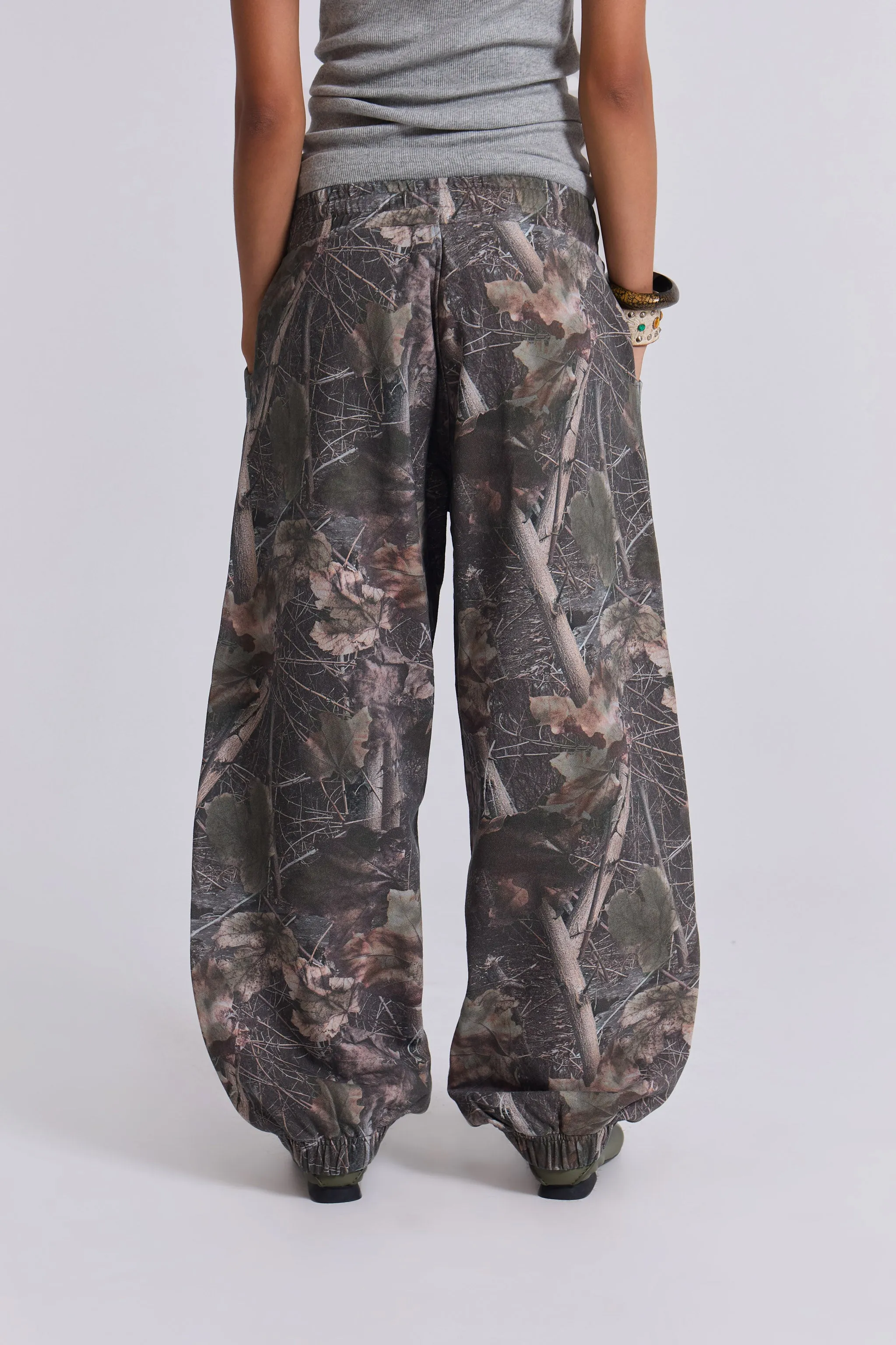 Woodland Camo Baggy Cuffed Monster Joggers sold by Jaded London product image thumbnail 5