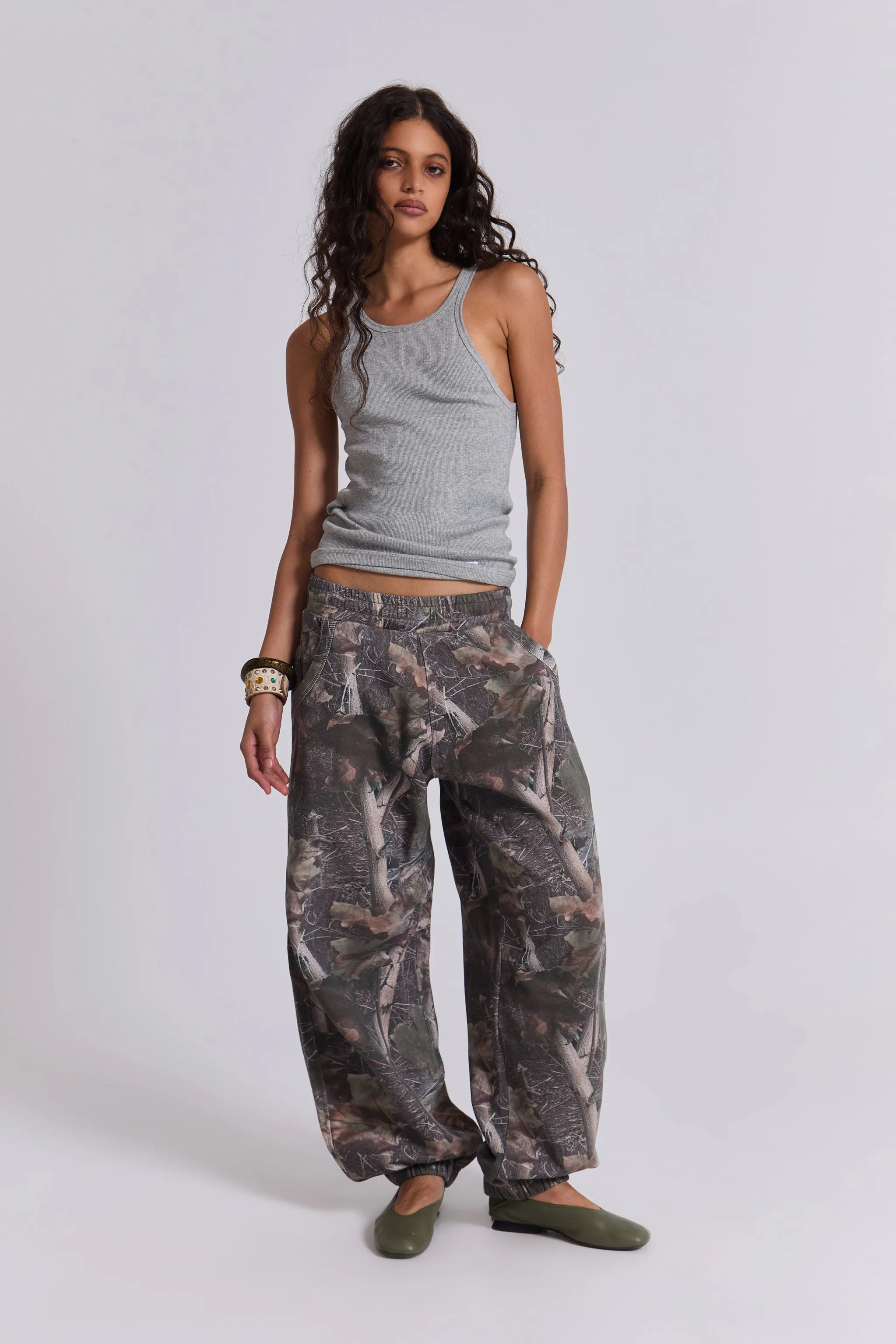 Woodland Camo Baggy Cuffed Monster Joggers sold by Jaded London product image thumbnail 3