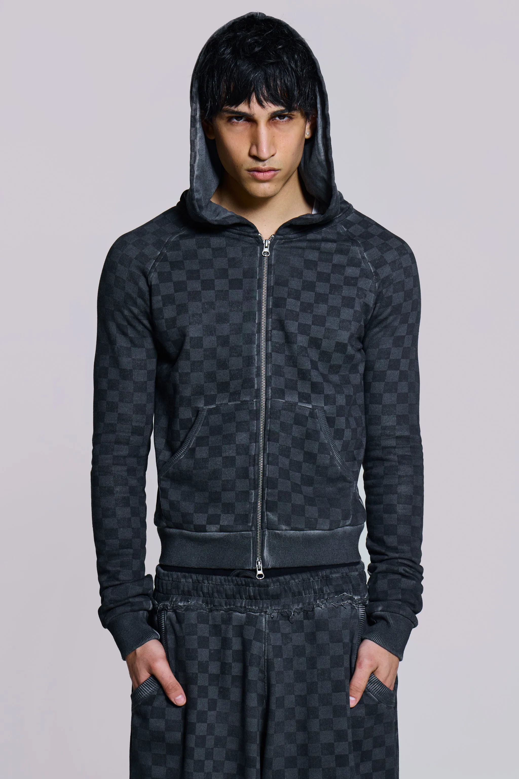 Checkerboard Mini Monster Hoodie sold by Jaded London