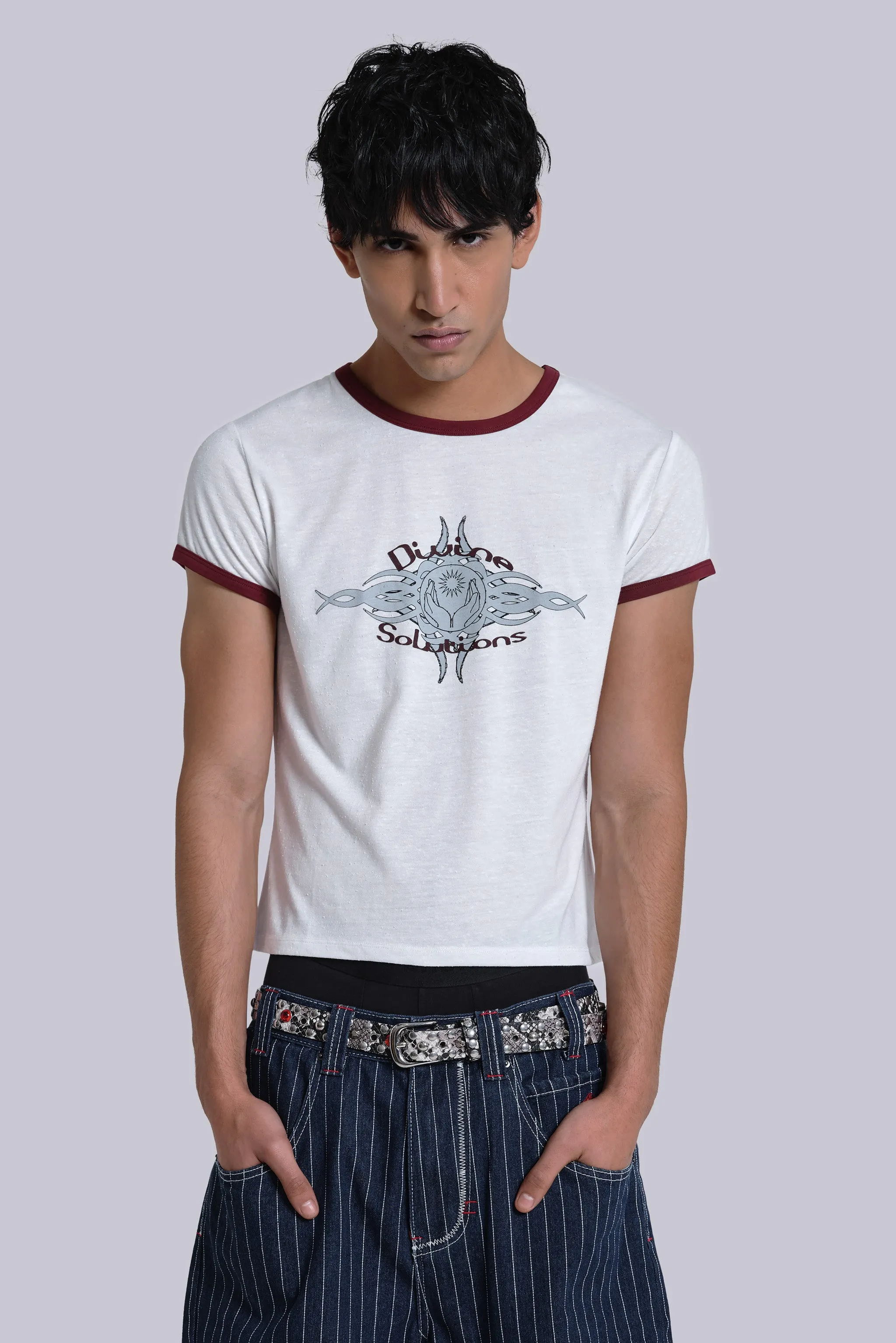 【大人気★】Jaded London Divine Solutions Ringer Tシャツ Divine Solutions Ringer T-Shirt | Parallel