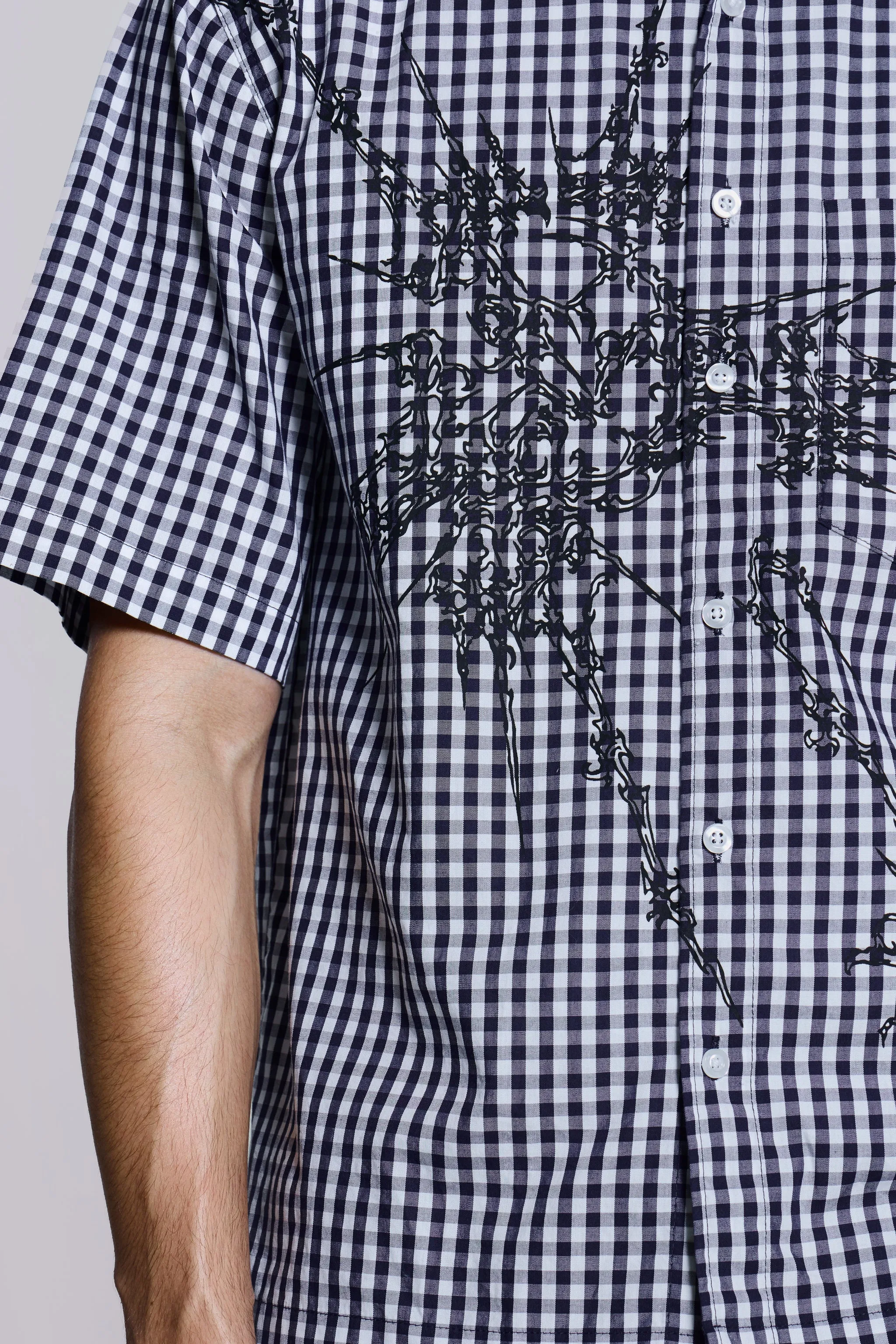 Blue Atom Checked Shirt sold by Jaded London product image thumbnail 3