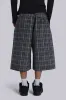 Black Check Jumbo Jorts sold by Jaded London