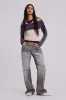 Hunter Loose Straight Leg Jeans in Grey Wash sold by Jaded London