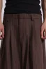 Chocolate Brown Pinstripe Goliath Suit Pants sold by Jaded London
