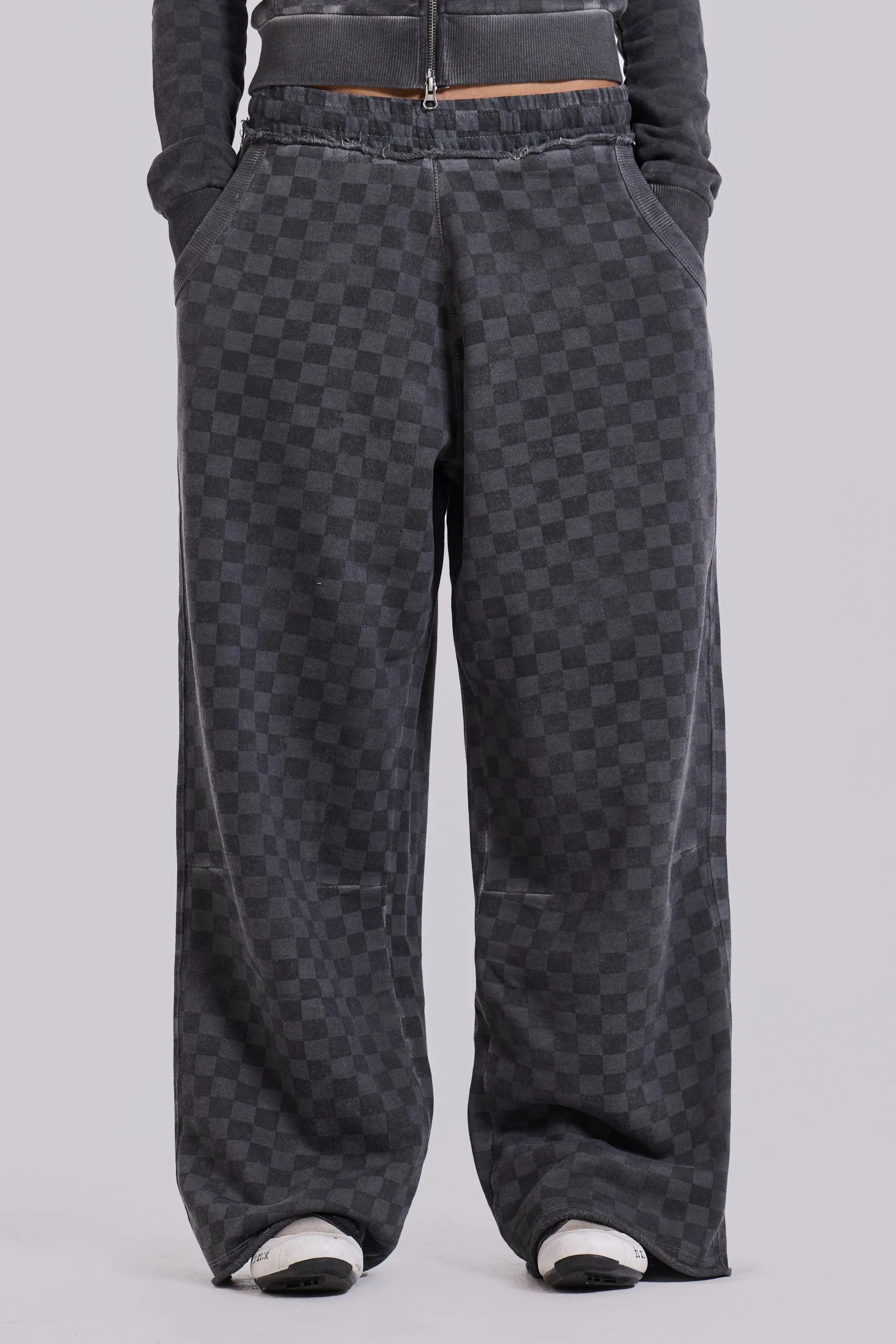 Checkerboard Baggy Monster Joggers sold by Jaded London product image thumbnail 2