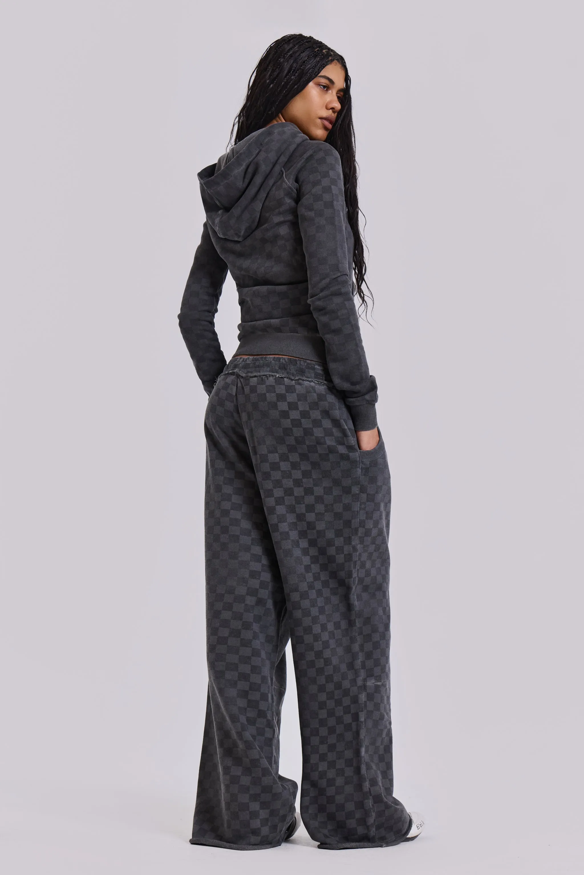Checkerboard Baggy Monster Joggers sold by Jaded London product image thumbnail 4