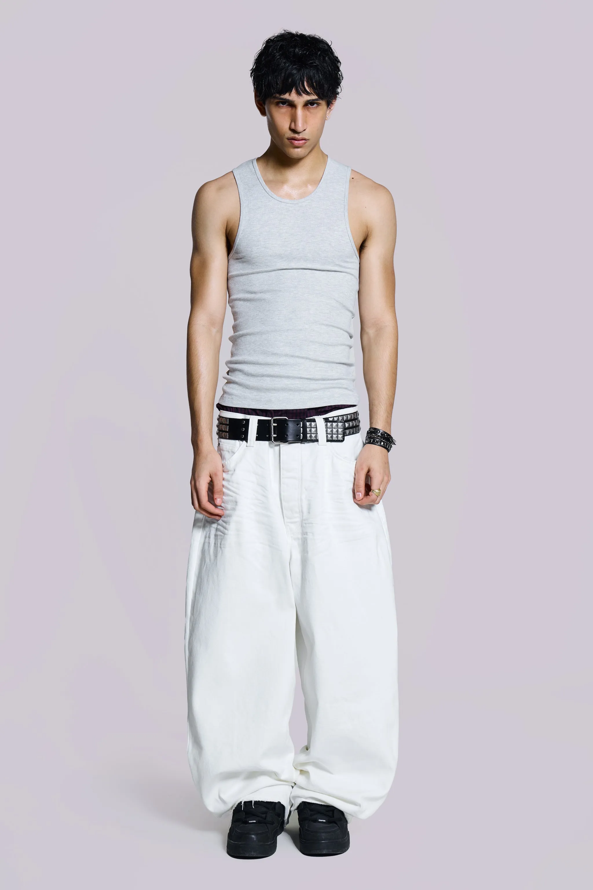 Grey Rib Longline Vest sold by Jaded London product image thumbnail 4