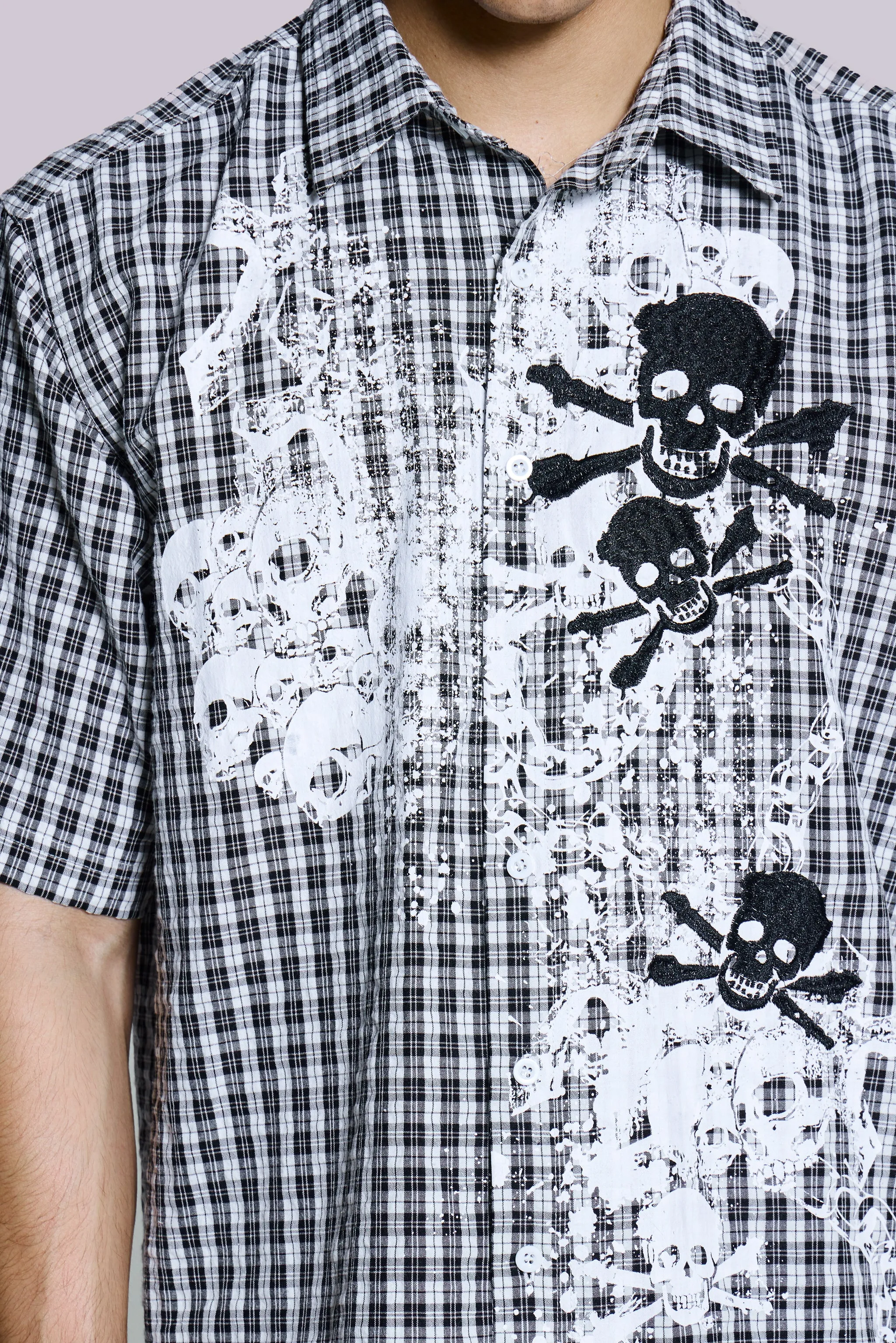 Scattered Skull Shirt sold by Jaded London product image thumbnail 4