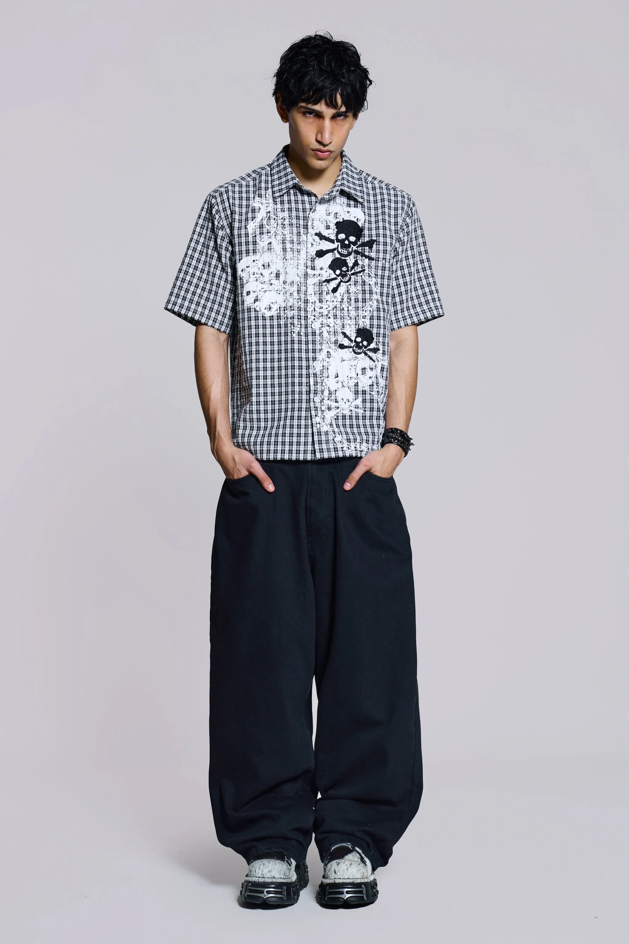 Scattered Skull Shirt sold by Jaded London