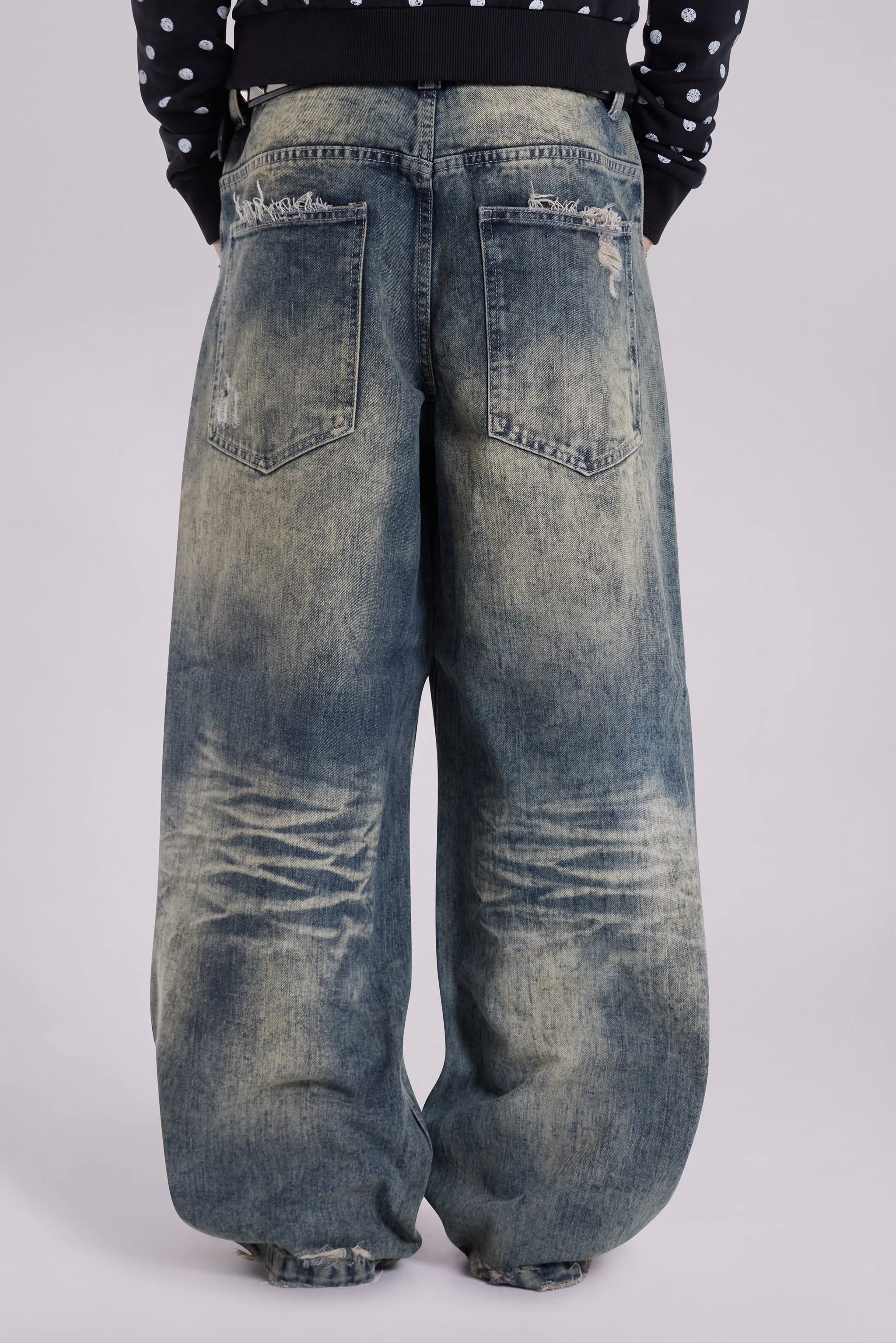 Dirty Lowrise Colossus Jeans sold by Jaded London product image thumbnail 3