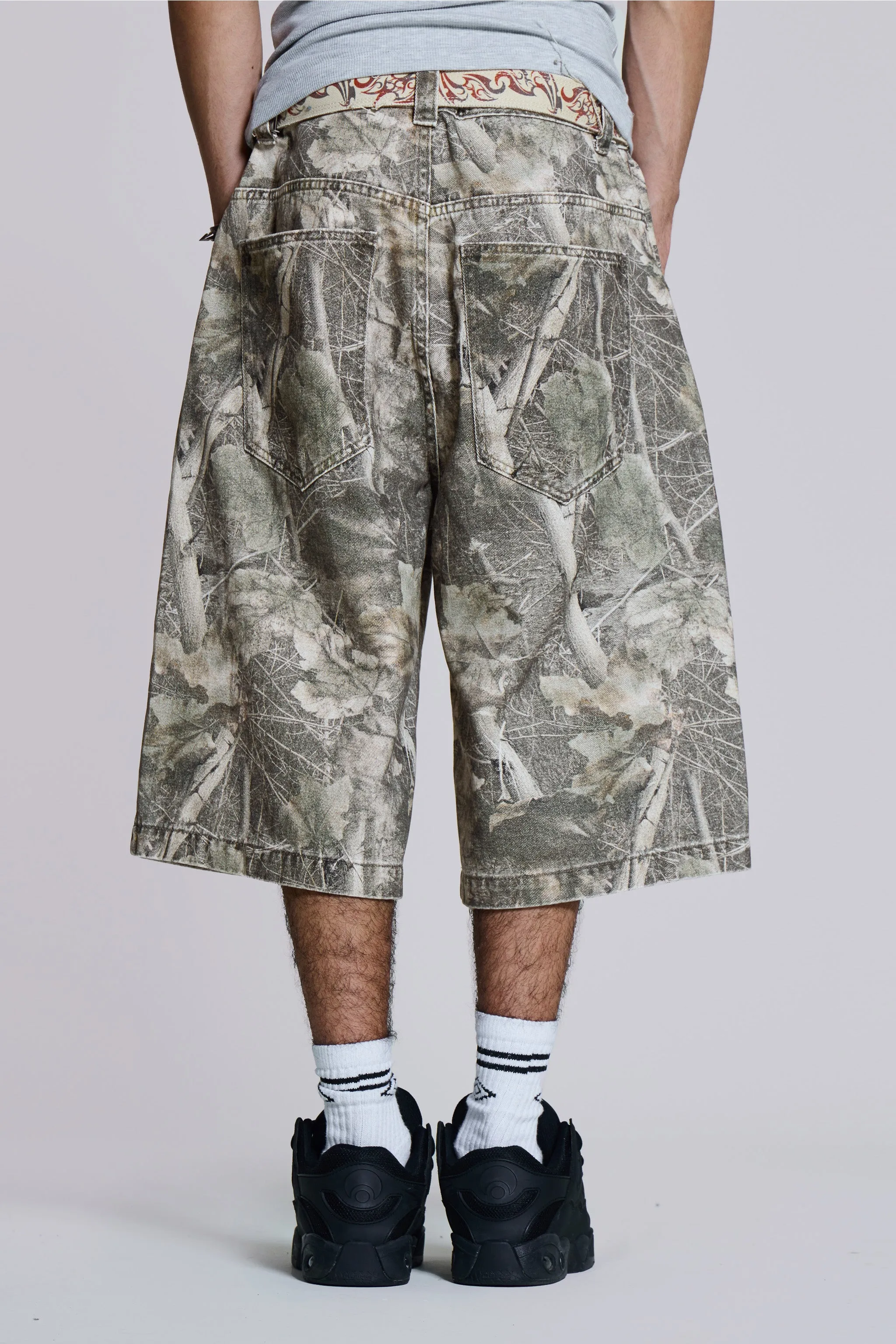 Woodland Camo Colossus Jorts sold by Jaded London product image thumbnail 4