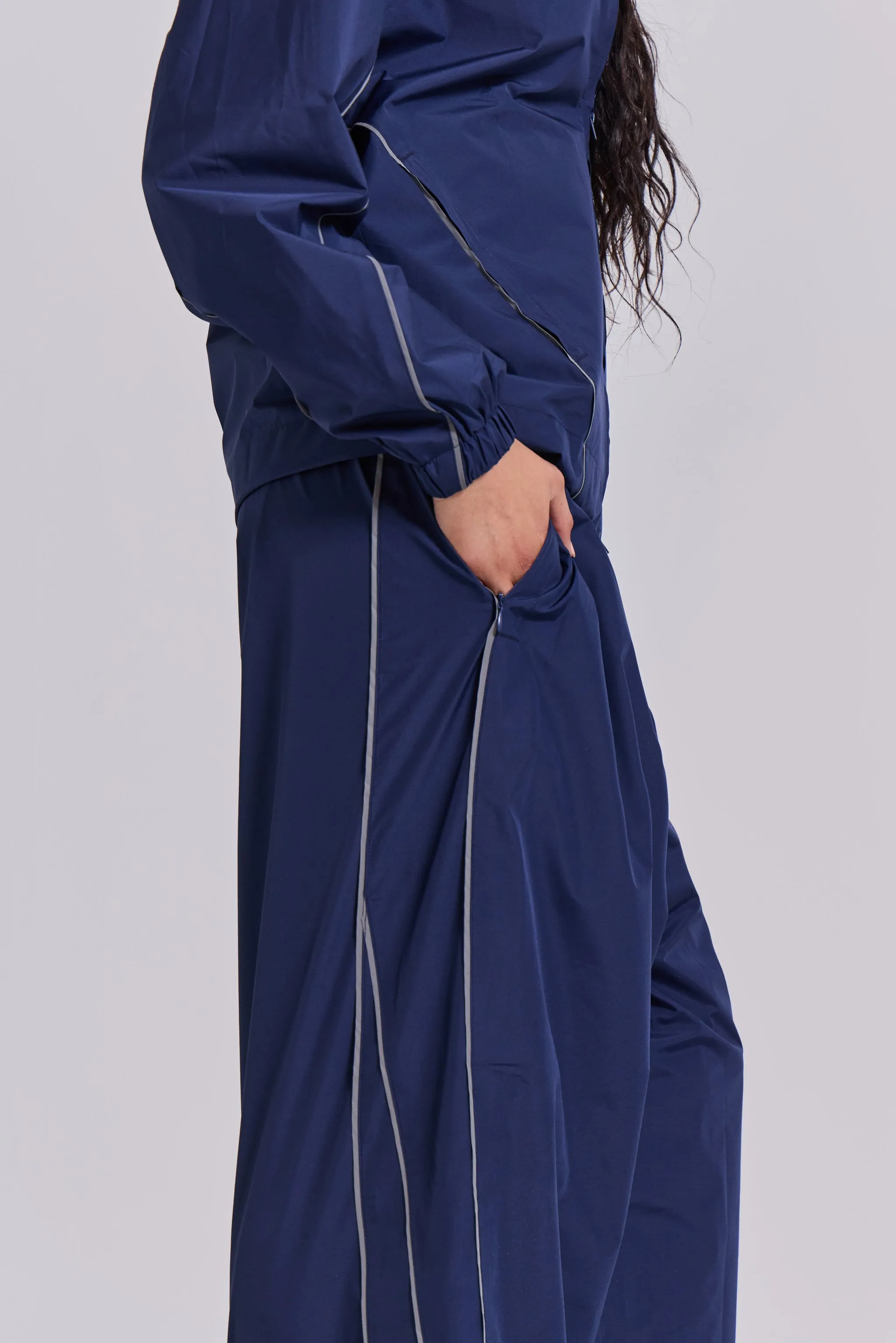 Navy Vapor Tracksuit Bottoms sold by Jaded London product image thumbnail 5