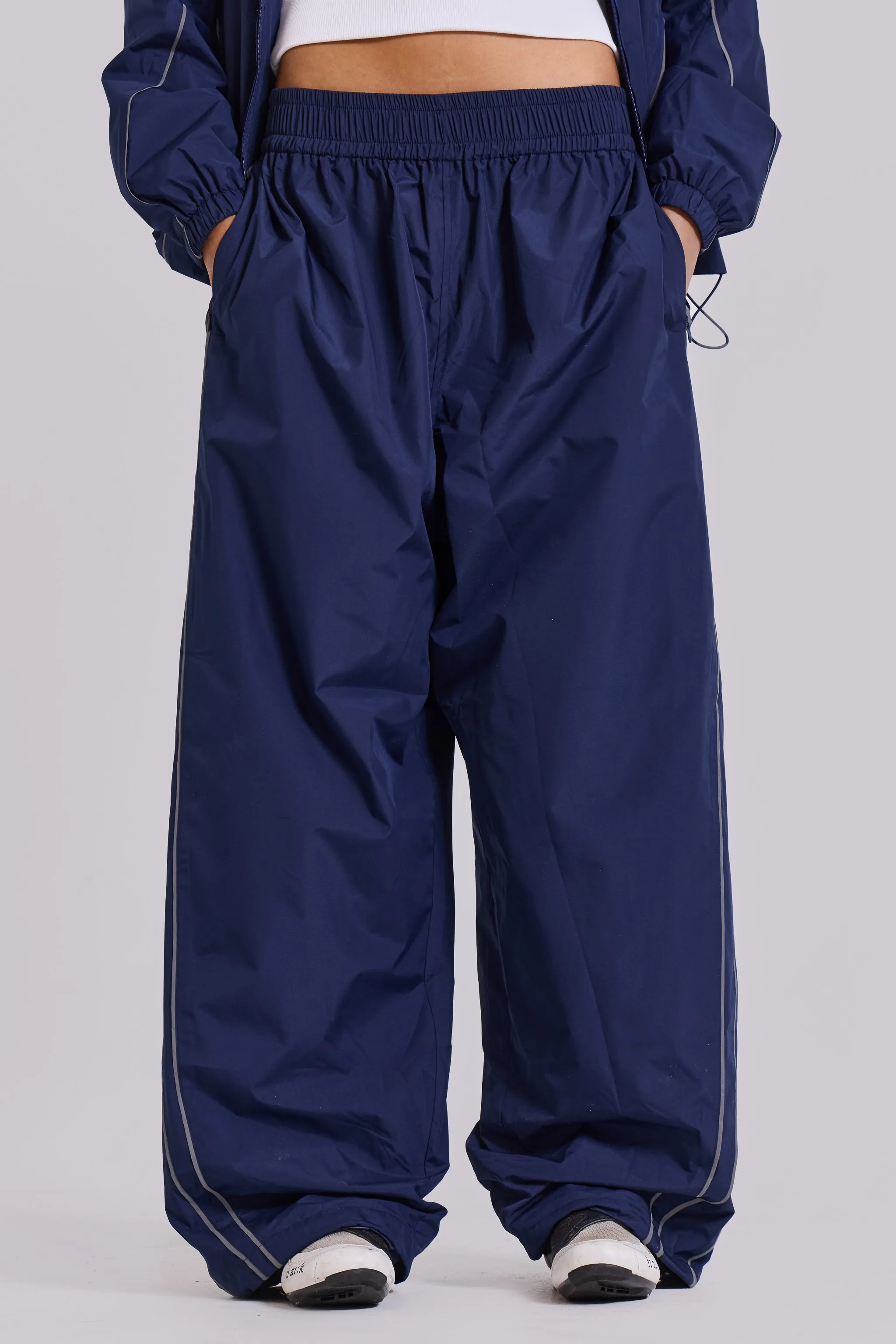 Navy Vapor Tracksuit Bottoms sold by Jaded London product image thumbnail 3