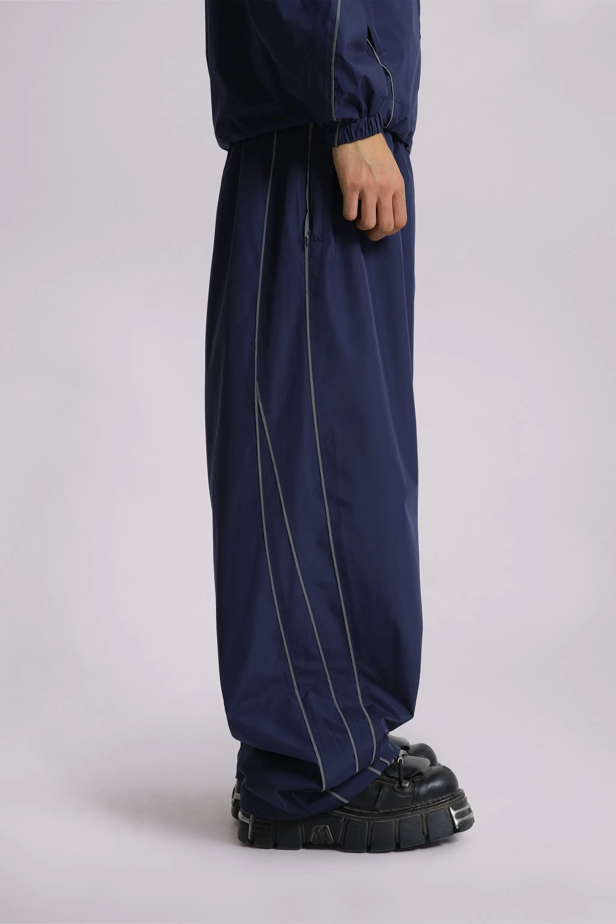 Navy Vapor Tracksuit Bottoms sold by Jaded London product image thumbnail 4
