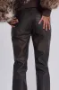 Brown Cooper PU Bootcut Jeans sold by Jaded London