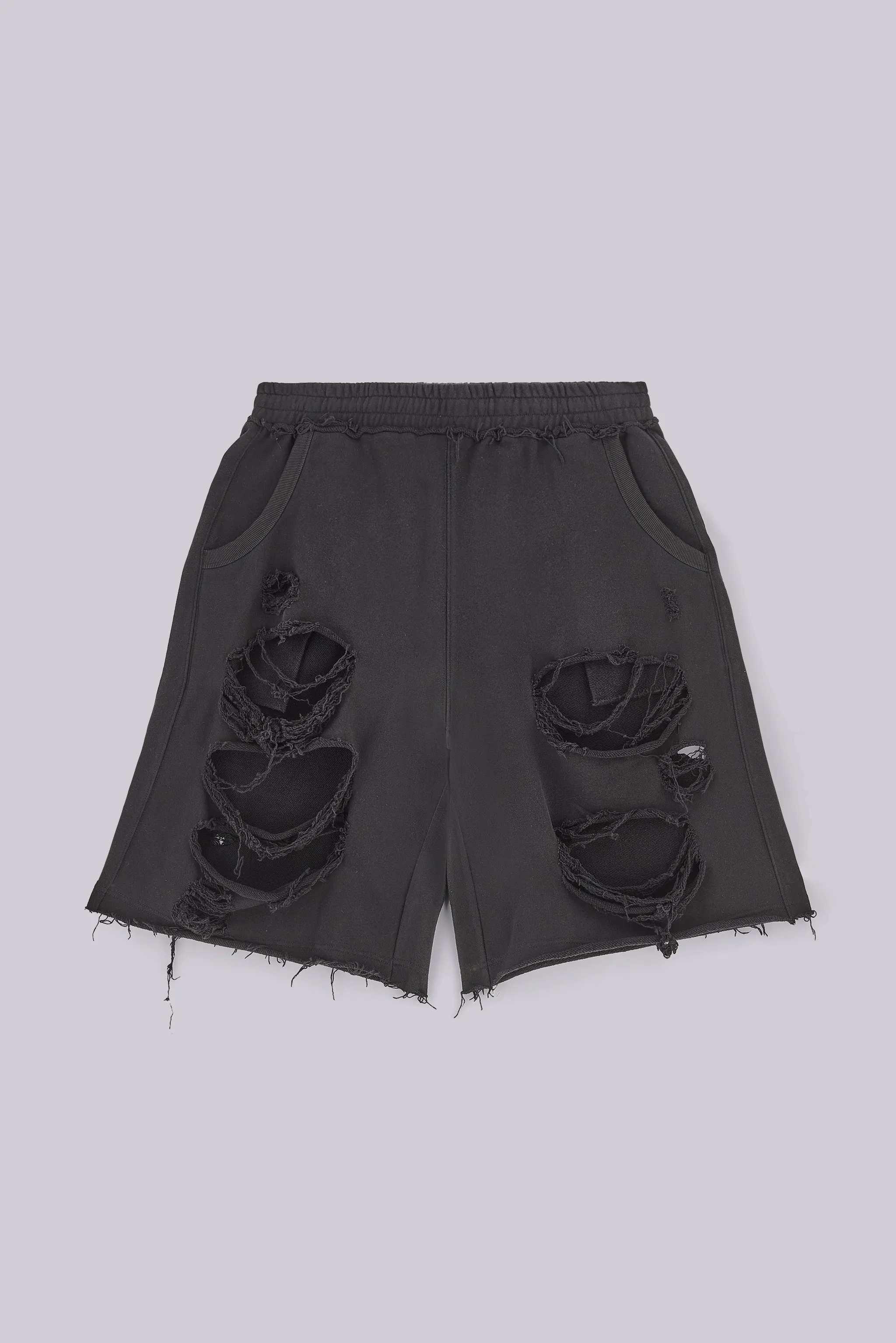 Black Distressed Monster Shorts sold by Jaded London product image thumbnail 2
