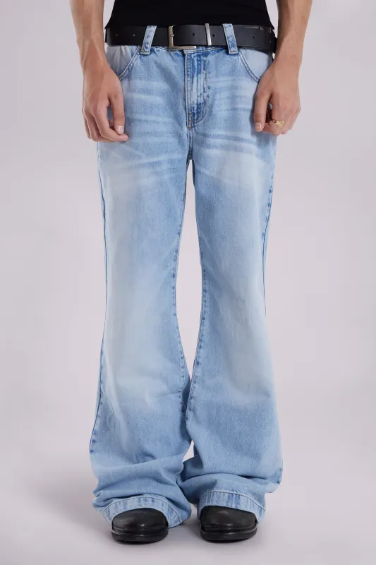 Kenny Blaze Flare Jeans sold by Jaded London