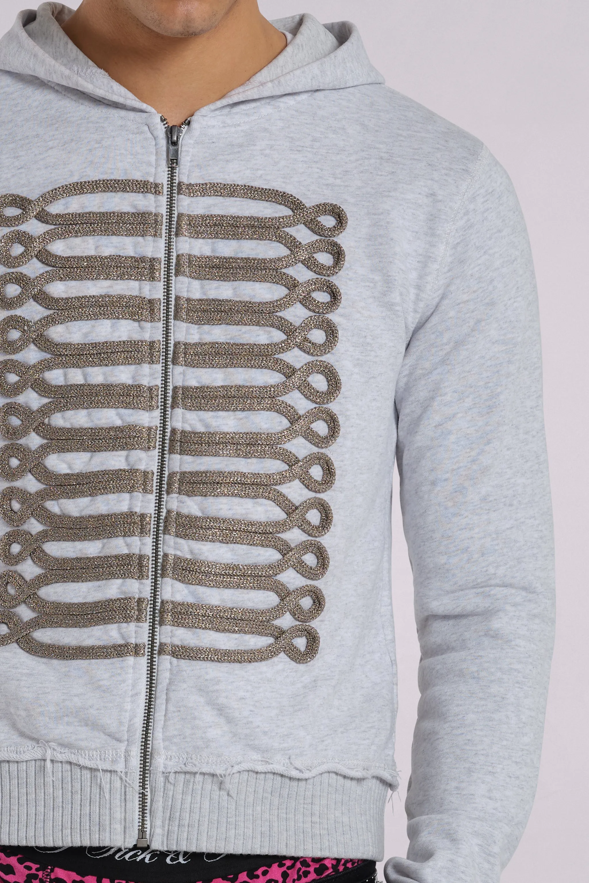 Grey Marl Drummer Hoodie sold by Jaded London product image thumbnail 4