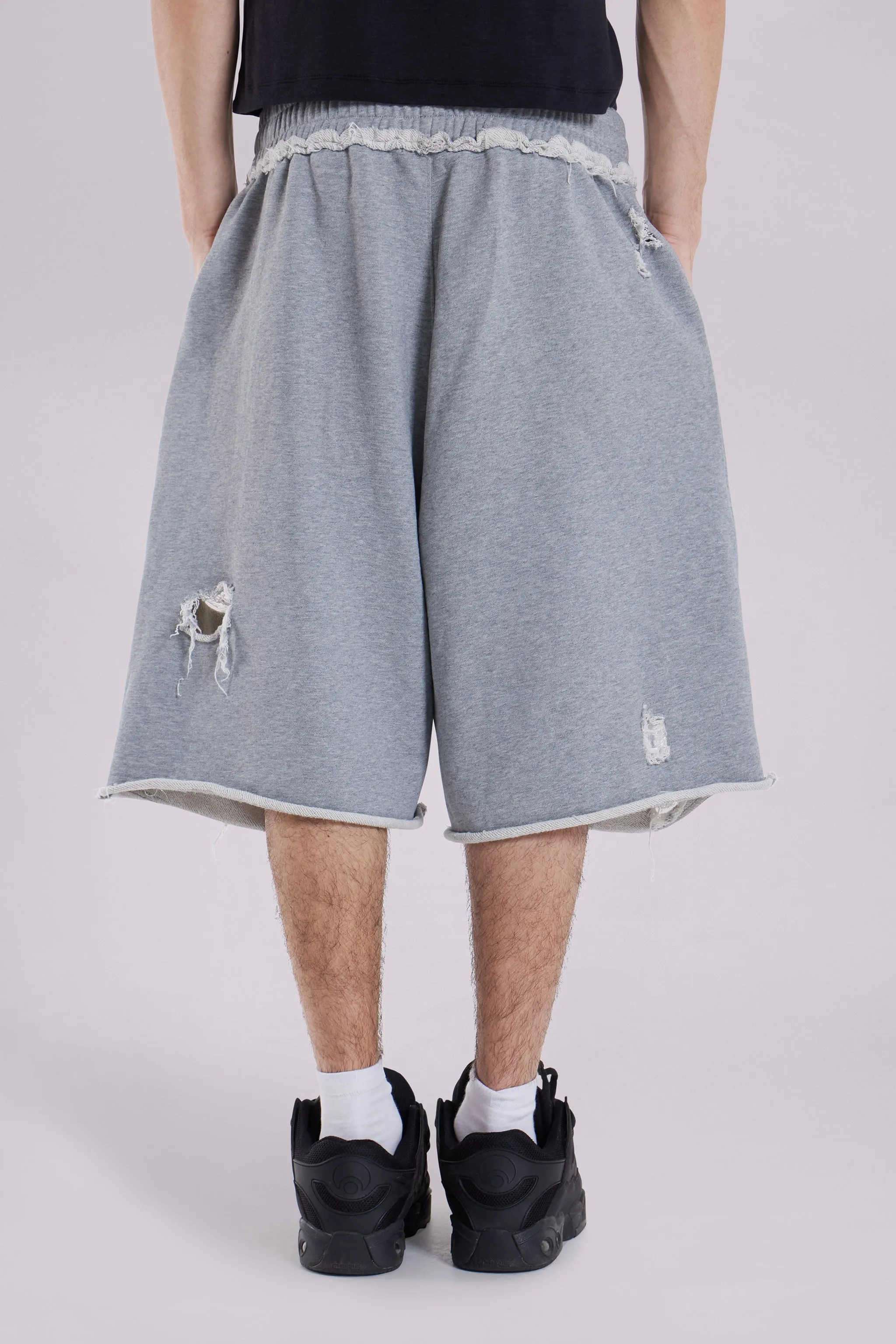 Grey Distressed Monster Shorts sold by Jaded London product image thumbnail 5