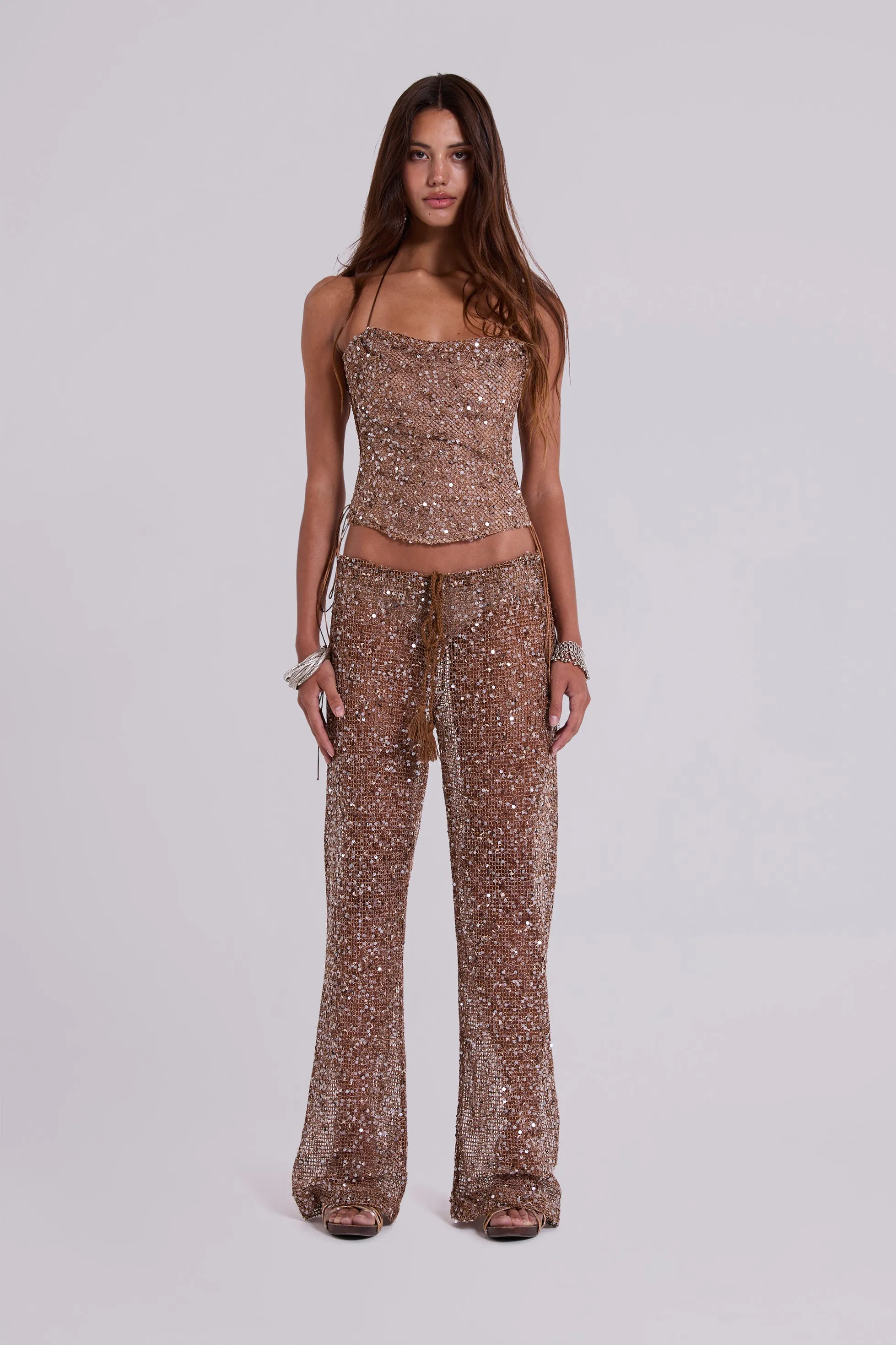 Deva Sequin Knit Corset Top sold by Jaded London product image thumbnail 5