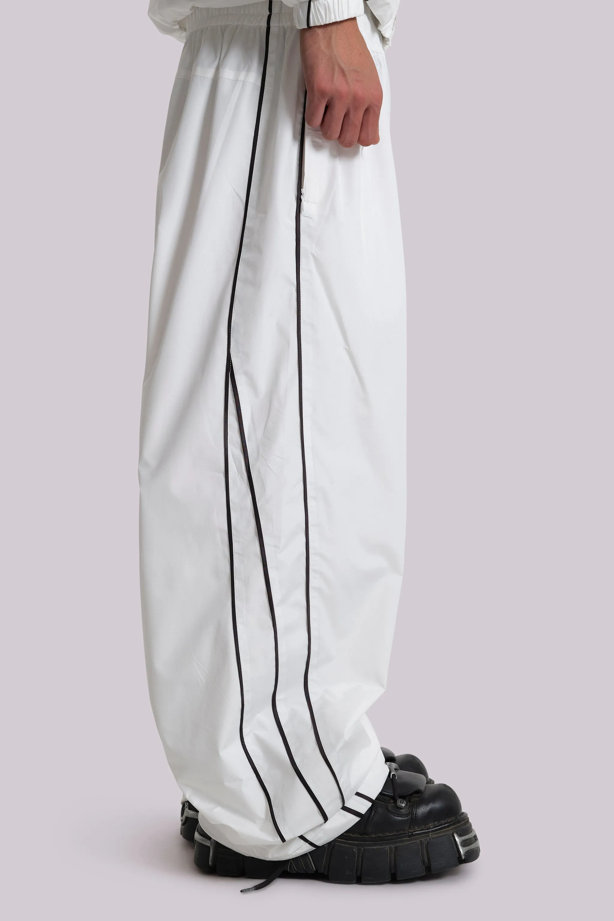 White Vapor Tracksuit Bottoms sold by Jaded London product image thumbnail 3