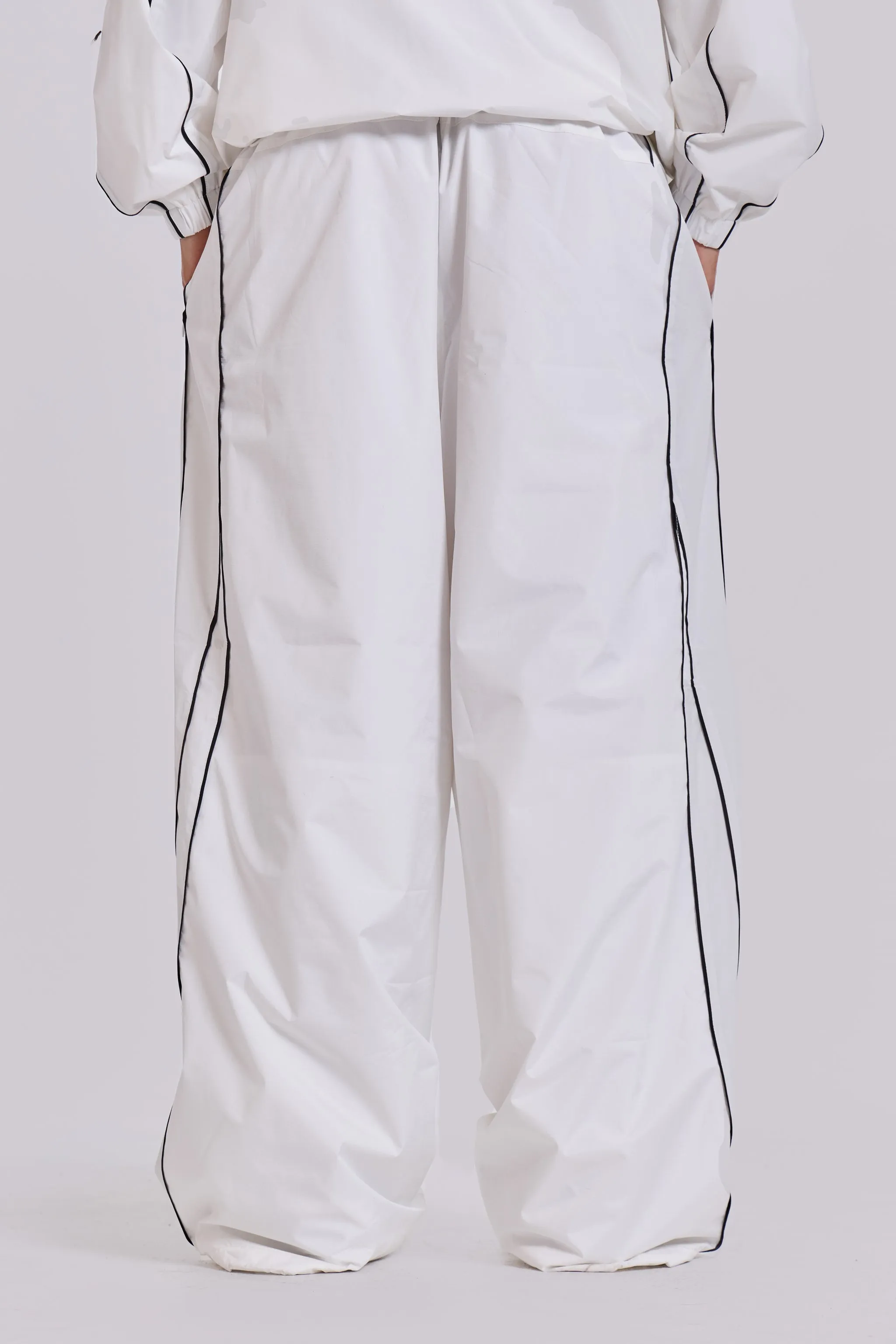 White Vapor Tracksuit Bottoms sold by Jaded London product image thumbnail 4
