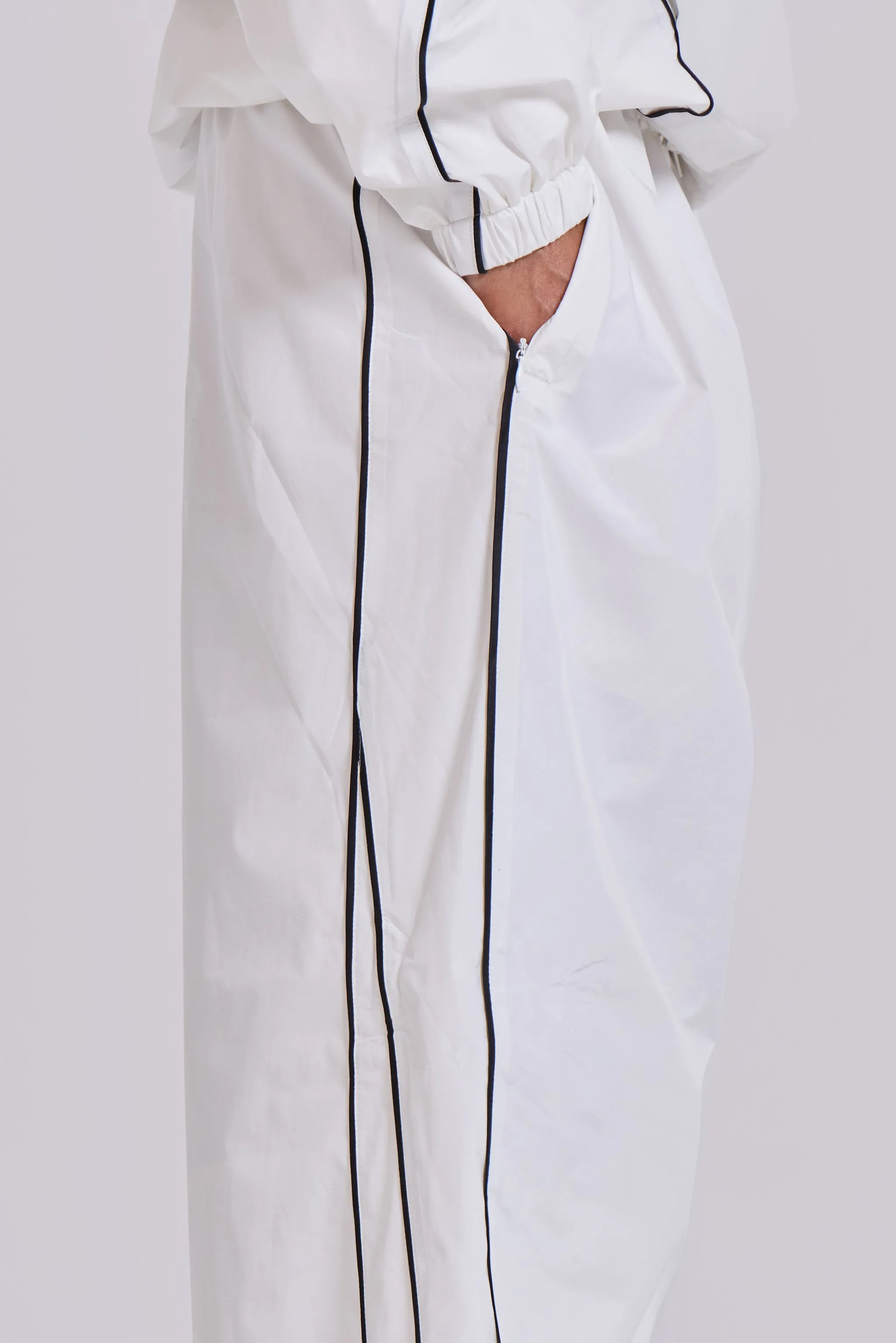 White Vapor Tracksuit Bottoms sold by Jaded London product image thumbnail 3