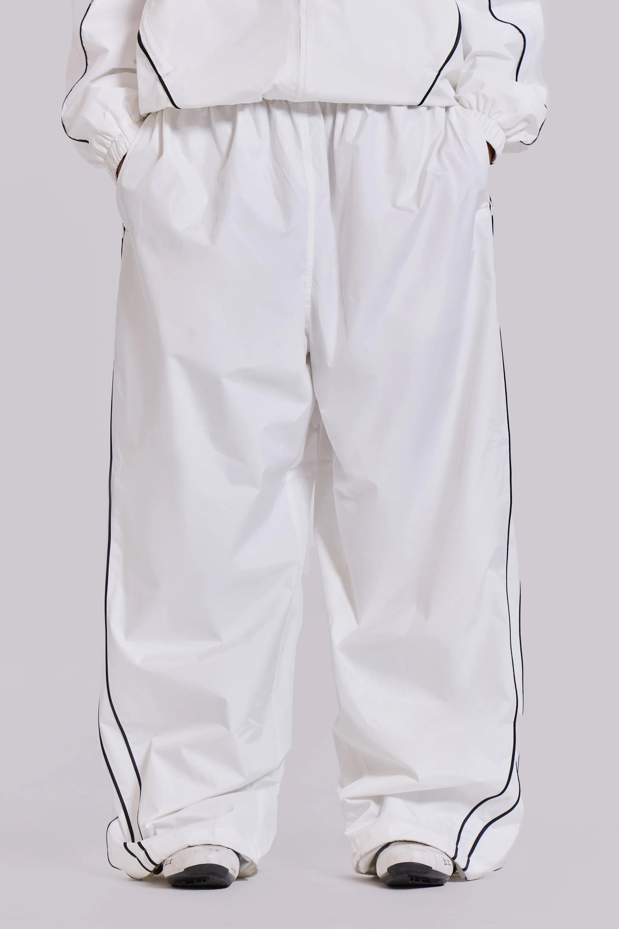 White Vapor Tracksuit Bottoms sold by Jaded London product image thumbnail 2