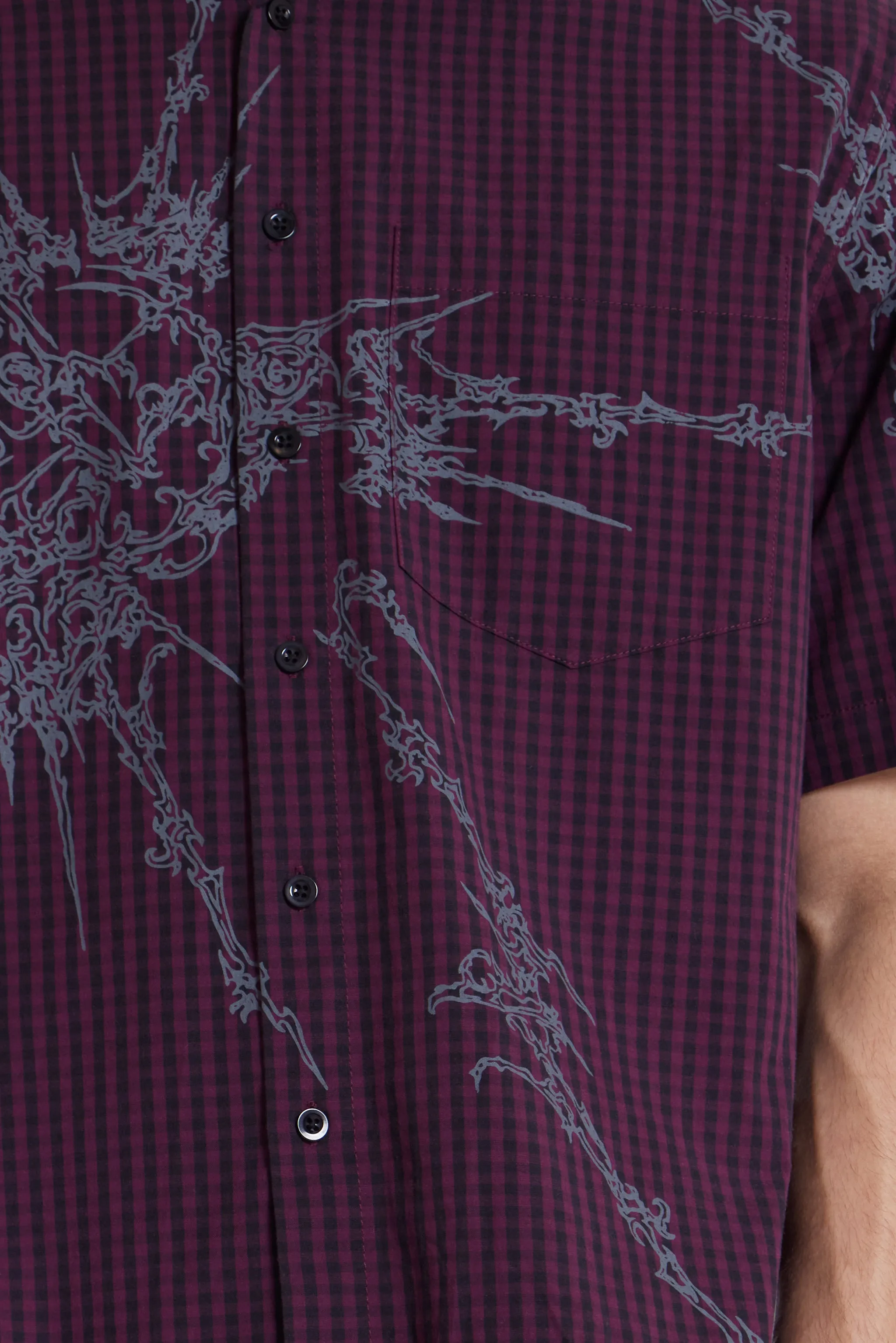Red Atom Checked Shirt sold by Jaded London product image thumbnail 5
