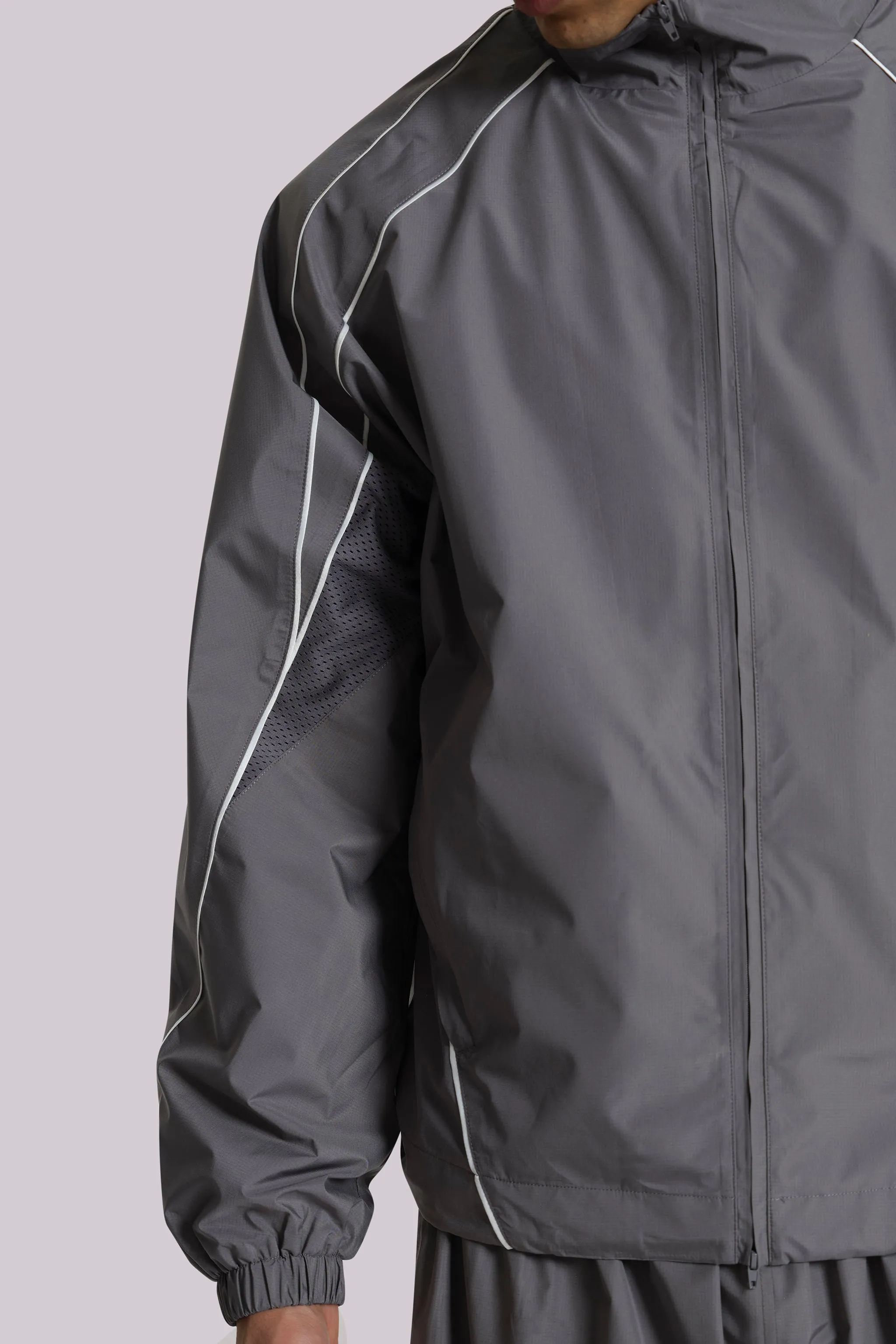 Grey Vapor Tracksuit Top sold by Jaded London product image thumbnail 3