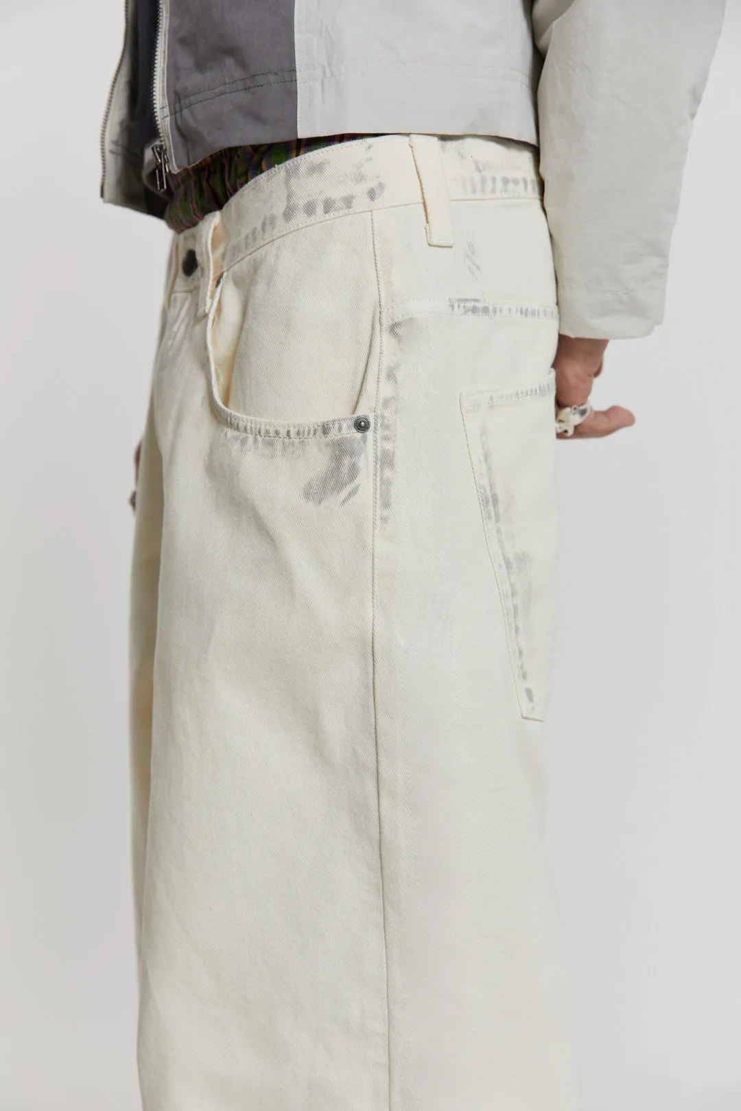Dirty White Colossus Baggy Jeans sold by Jaded London product image thumbnail 4