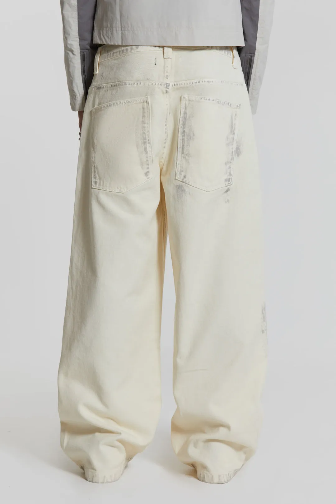 Dirty White Colossus Baggy Jeans sold by Jaded London product image thumbnail 5