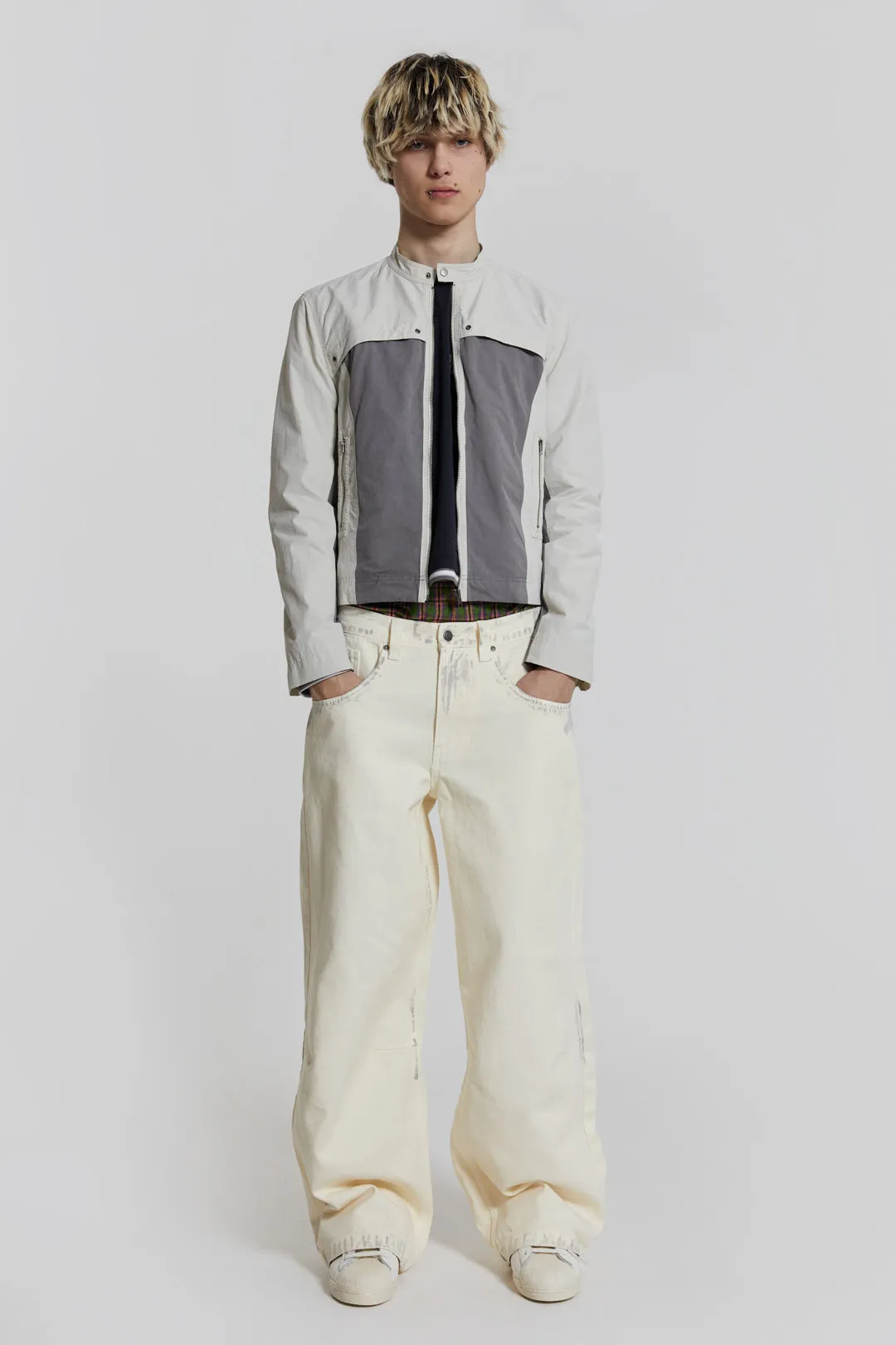 Dirty White Colossus Baggy Jeans sold by Jaded London product image thumbnail 2