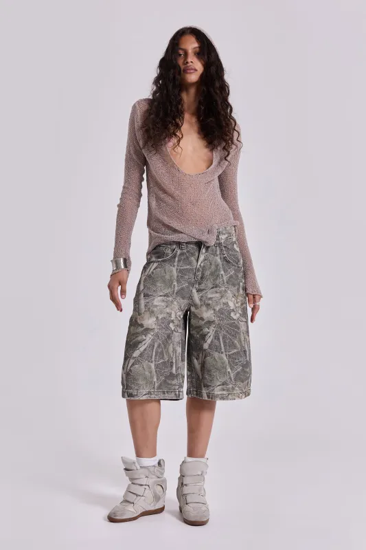 Woodland Camo Colossus Jorts sold by Jaded London