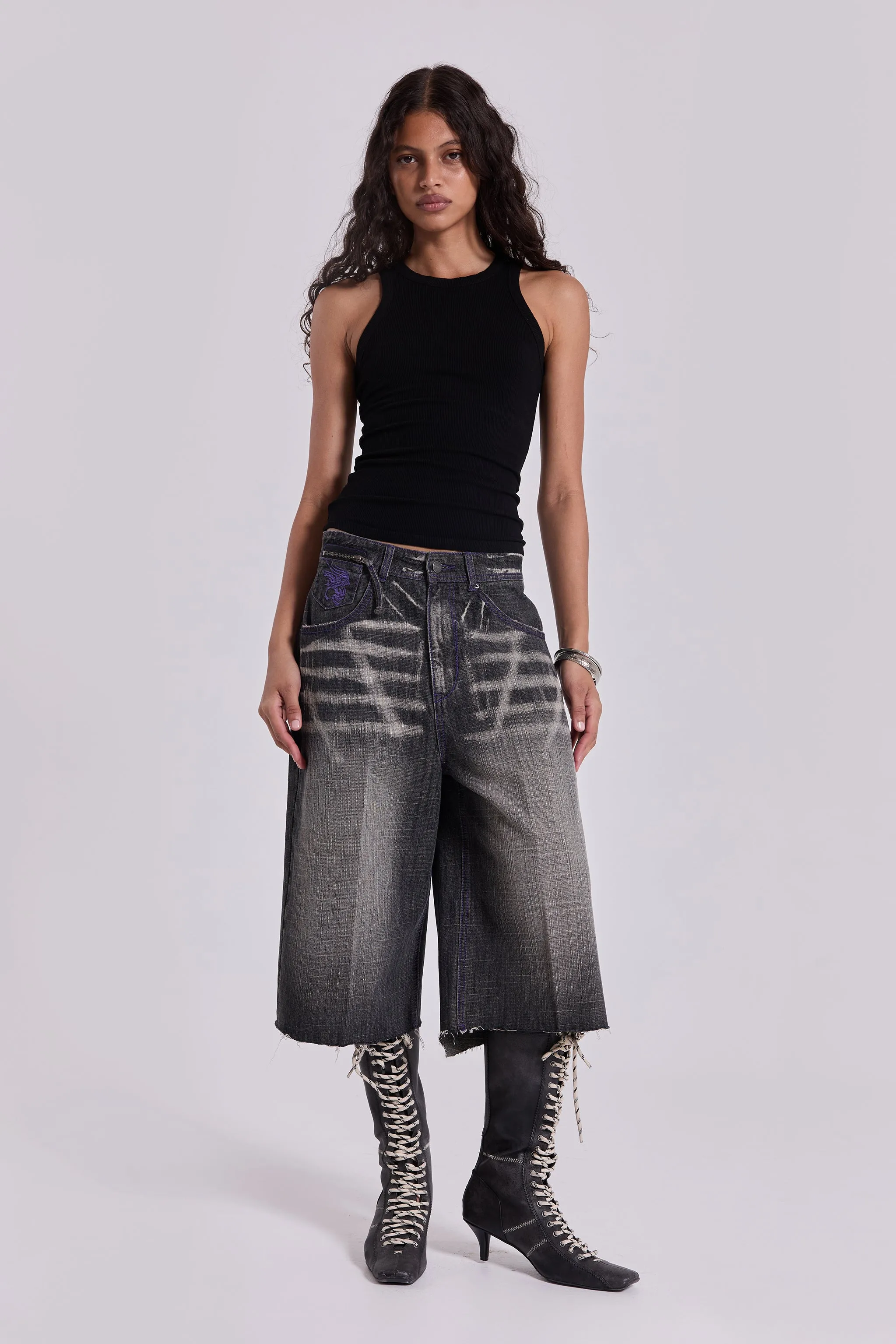 Shard XL Colossus Jorts sold by Jaded London product image thumbnail 5