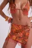 Melona Embellished Wrap Mini Skirt in Tangerine sold by Jaded London