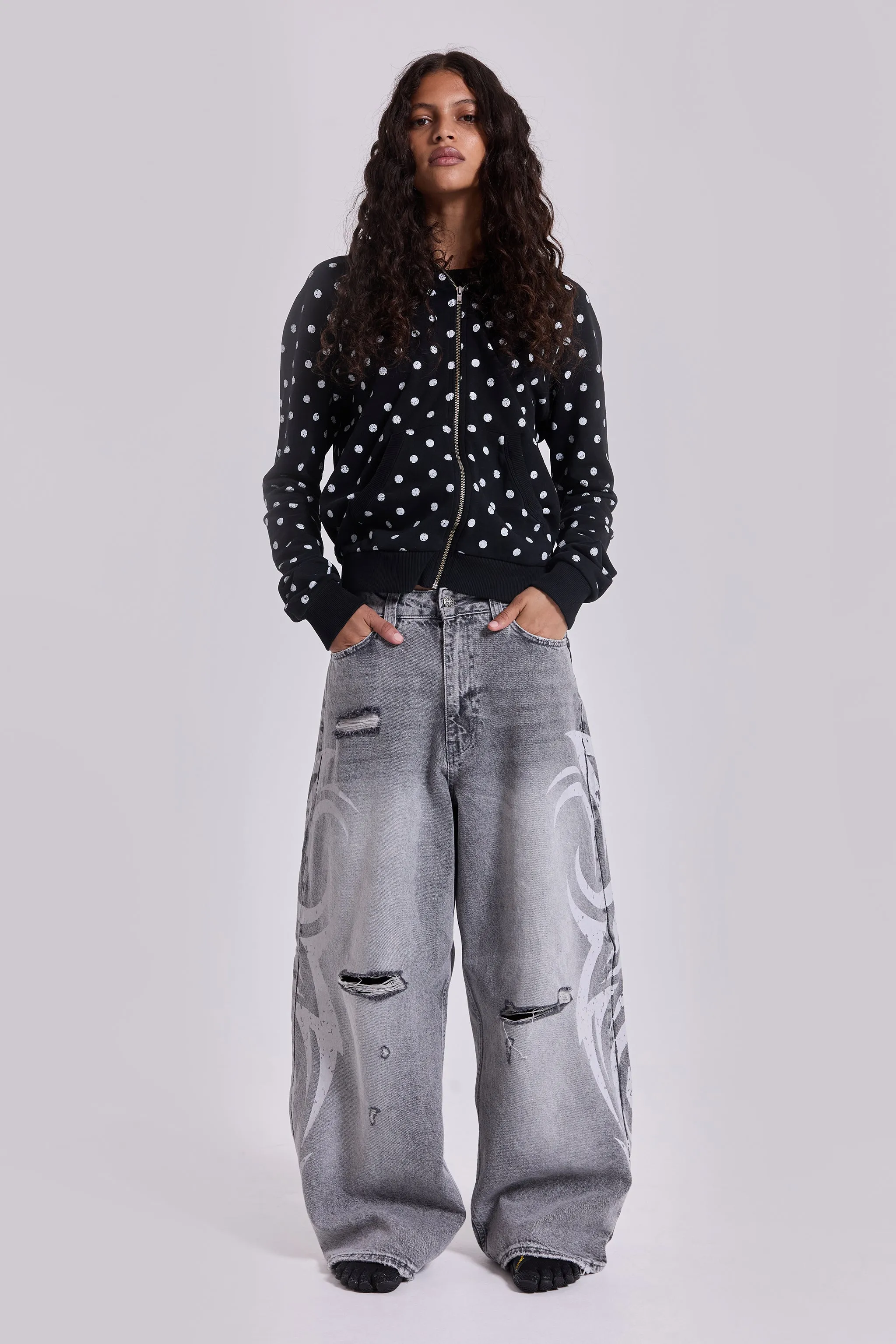 Grey Blade XL Colossus Jeans sold by Jaded London product image thumbnail 2